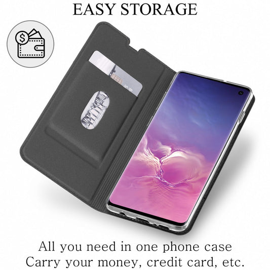 NALIA Case Compatible with Samsung Galaxy S10, Kickstand Flip Case Book Cover