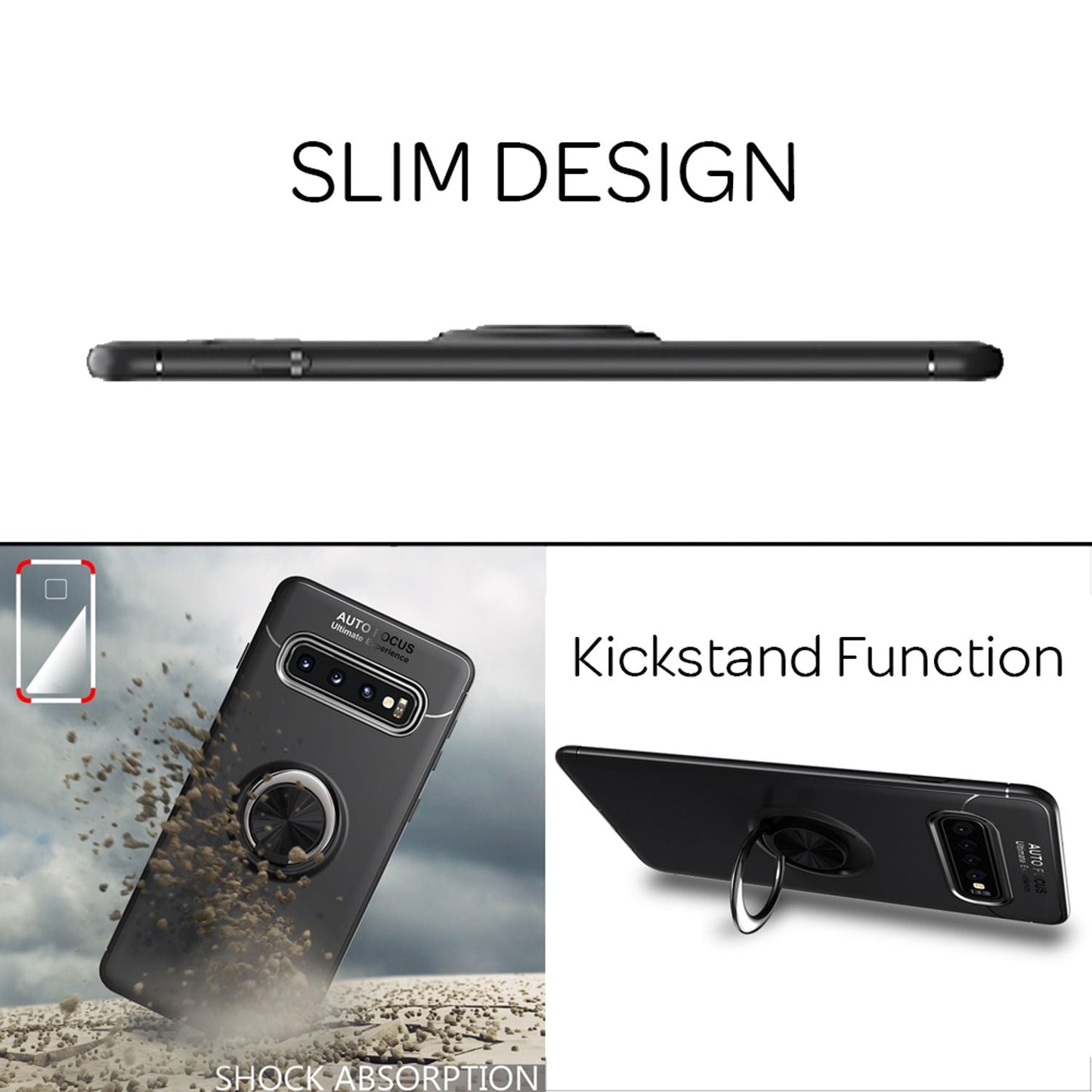 NALIA Ring Case for Samsung Galaxy S10 for Car Mount, Cover Case Stand