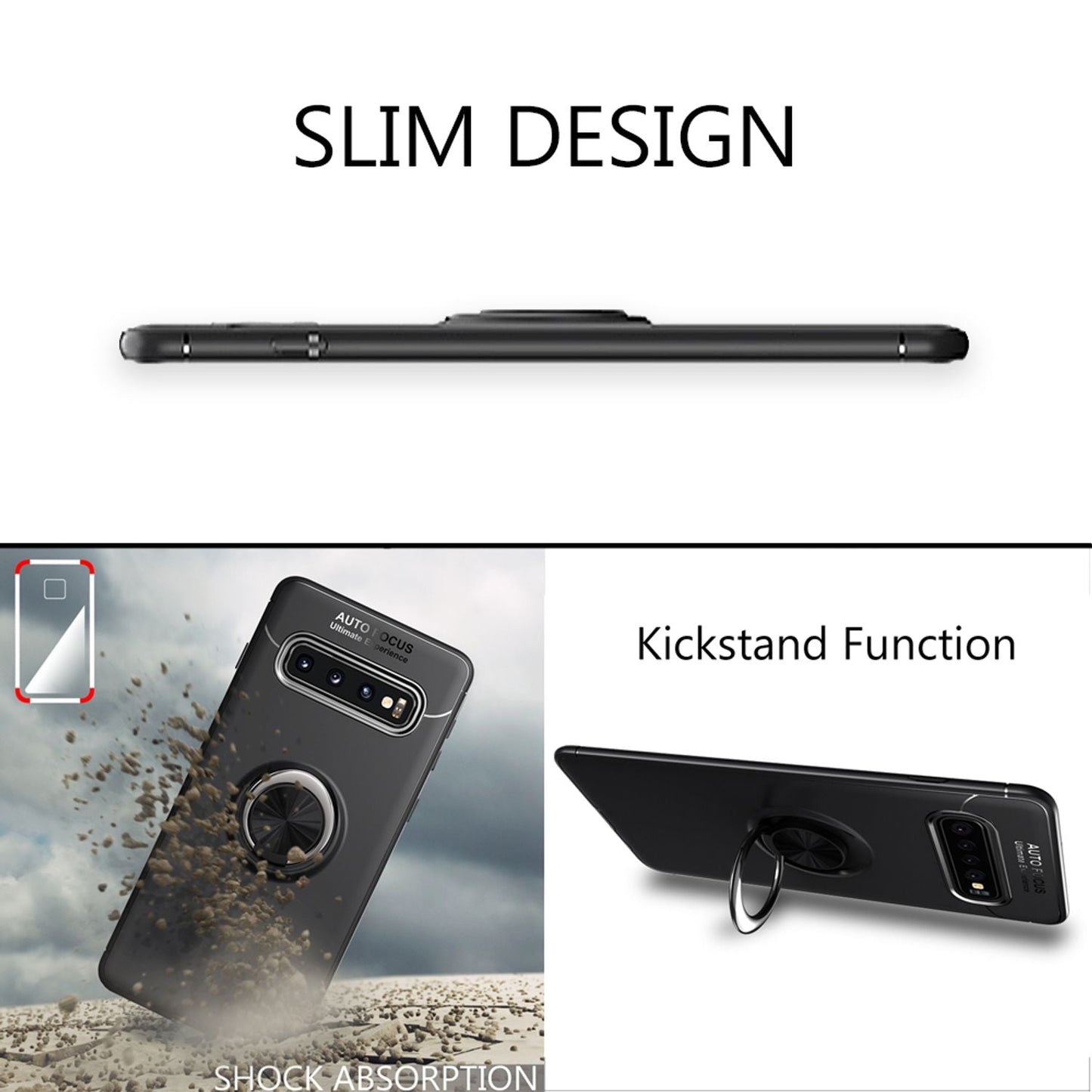 NALIA Ring Phone Case for Samsung Galaxy S10 Plus for Car Mount, Cover Case