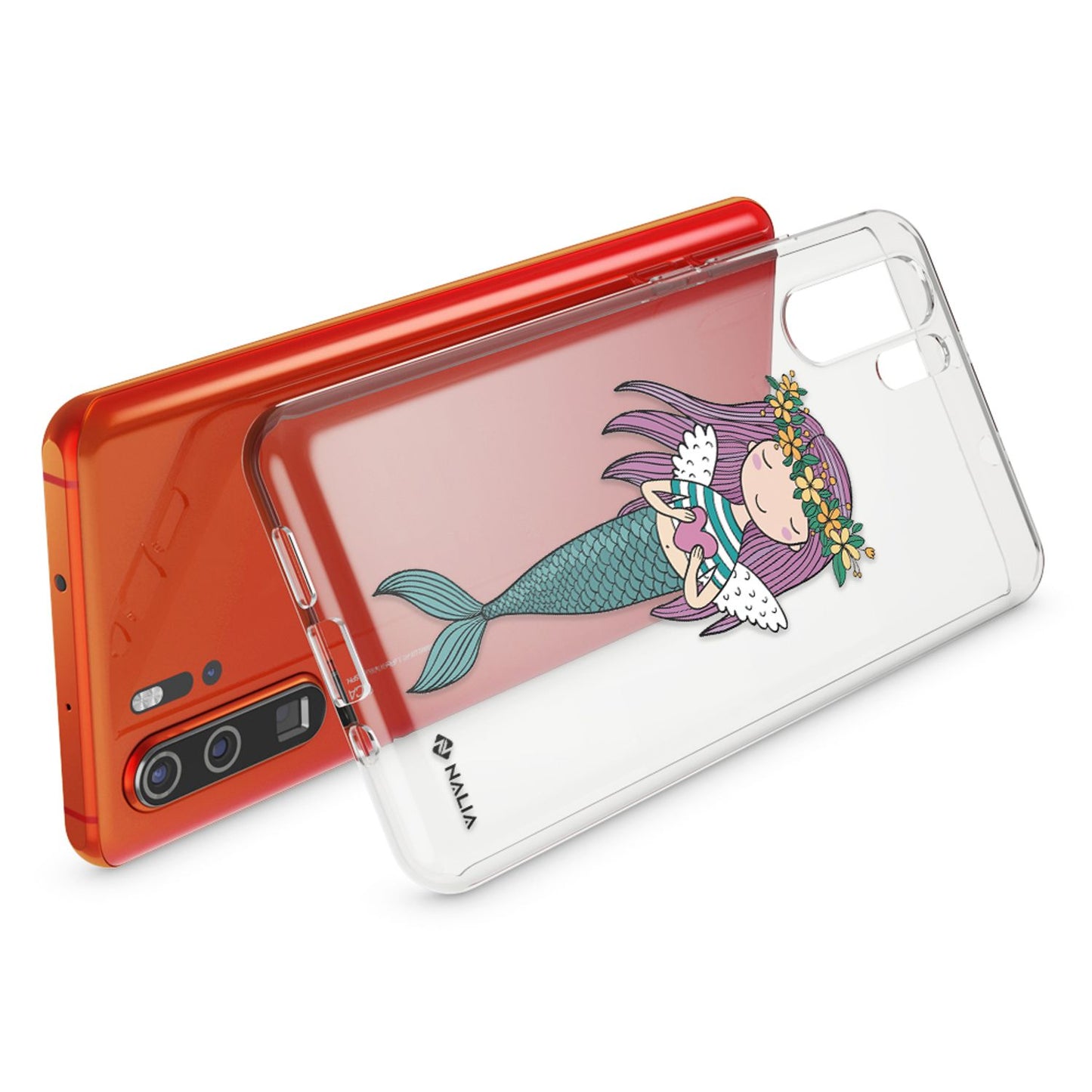 NALIA hulstur fyrir Huawei P30 Pro, hönnunarsímahulstur, þunnt sílikonhulstur, kristalshlíf