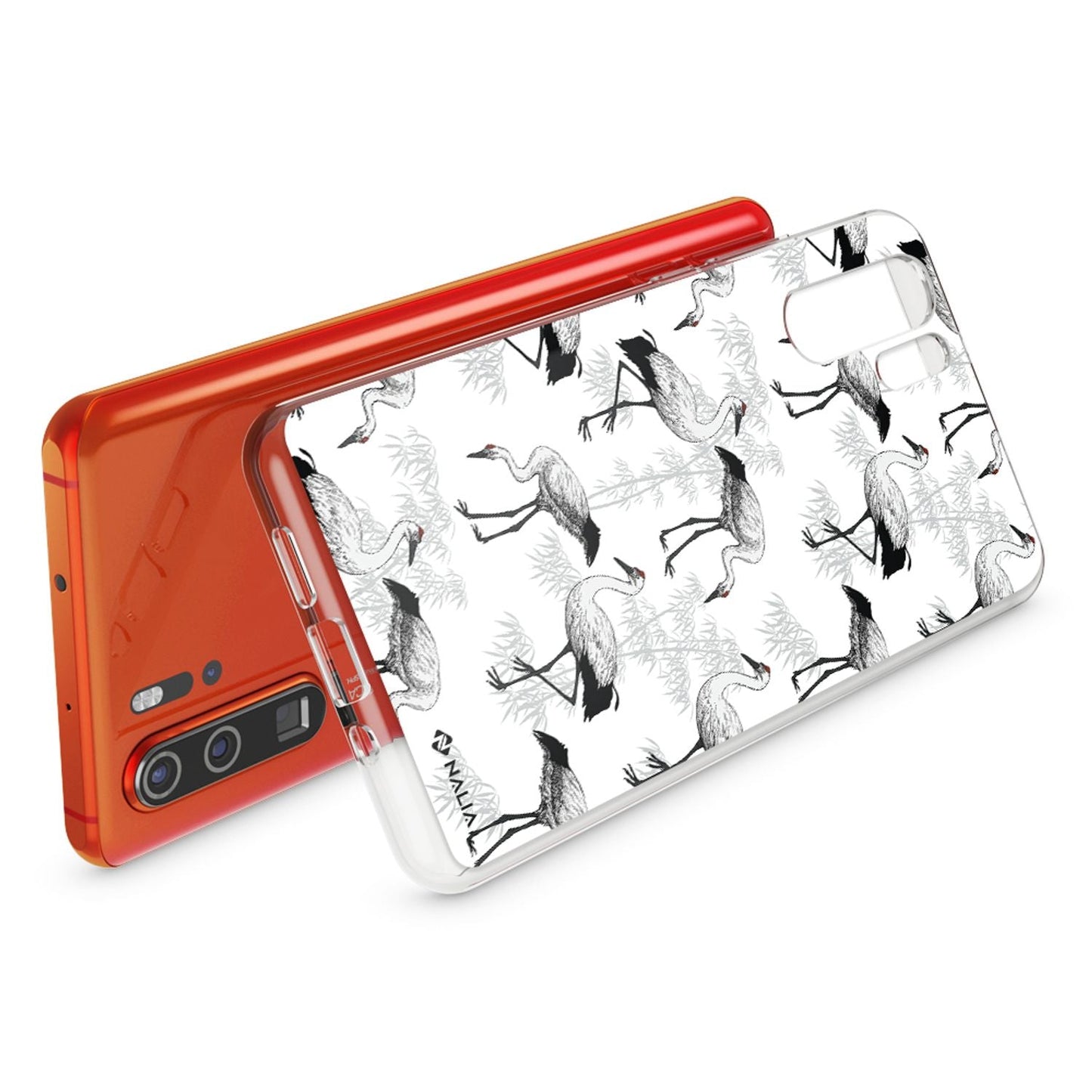 NALIA hulstur fyrir Huawei P30 Pro, hönnunarsímahulstur, þunnt sílikonhulstur, kristalshlíf