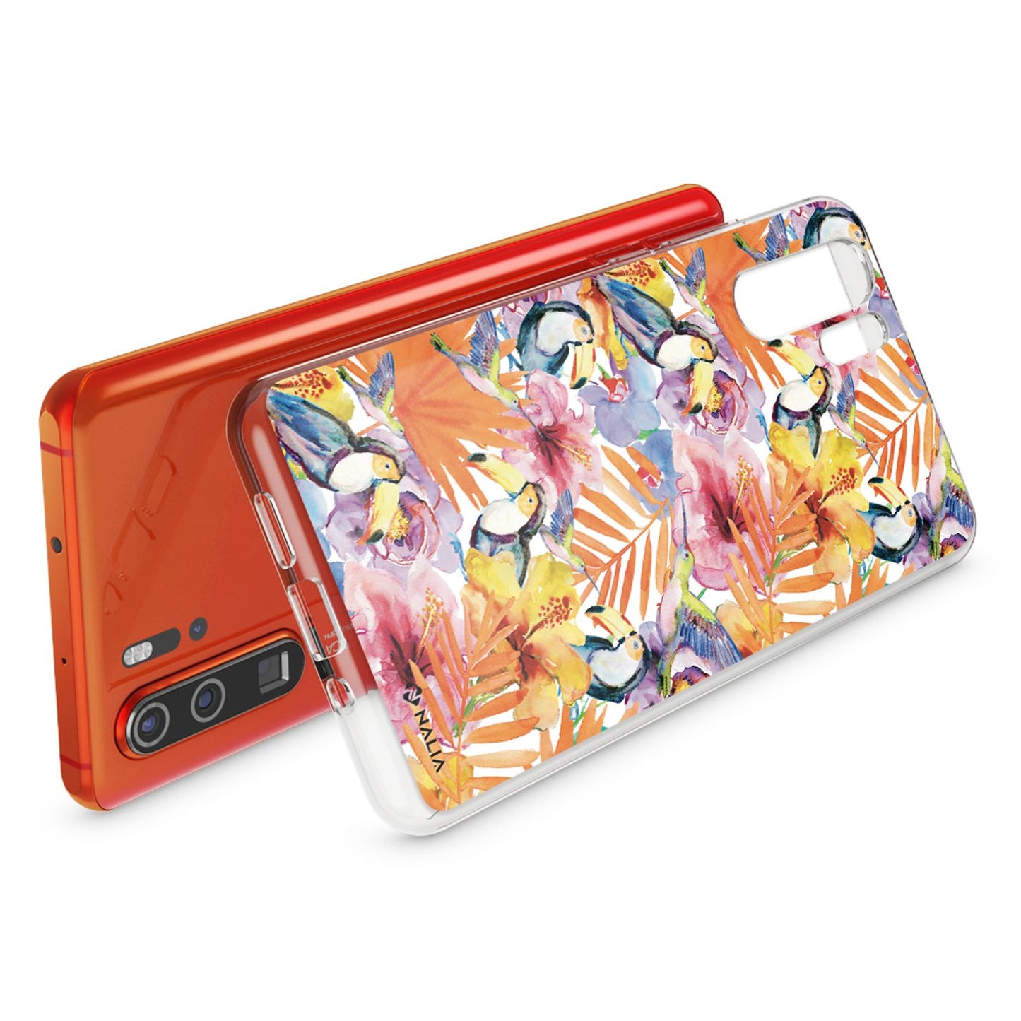 NALIA hulstur fyrir Huawei P30 Pro, hönnunarsímahulstur, þunnt sílikonhulstur, kristalshlíf