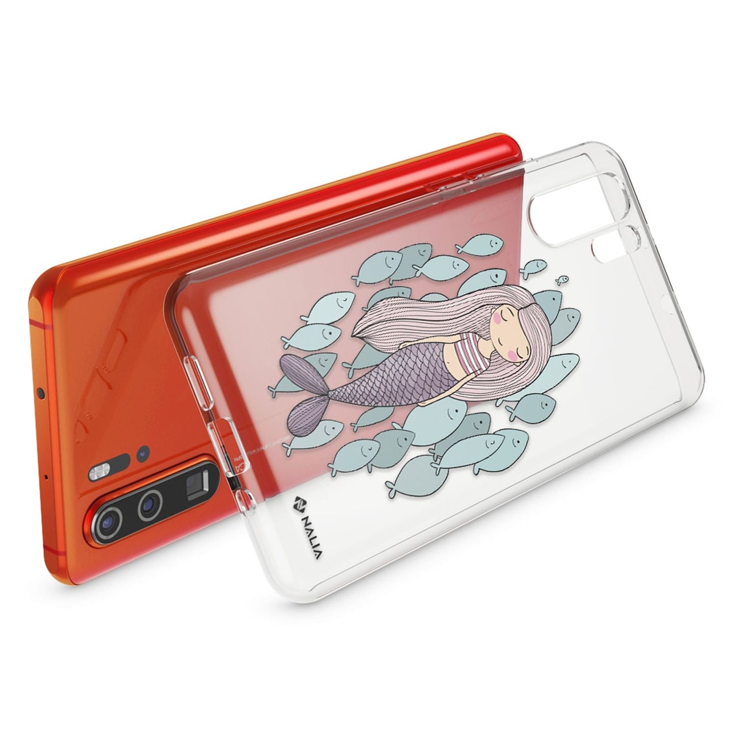 NALIA hulstur fyrir Huawei P30 Pro, hönnunarsímahulstur, þunnt sílikonhulstur, kristalshlíf