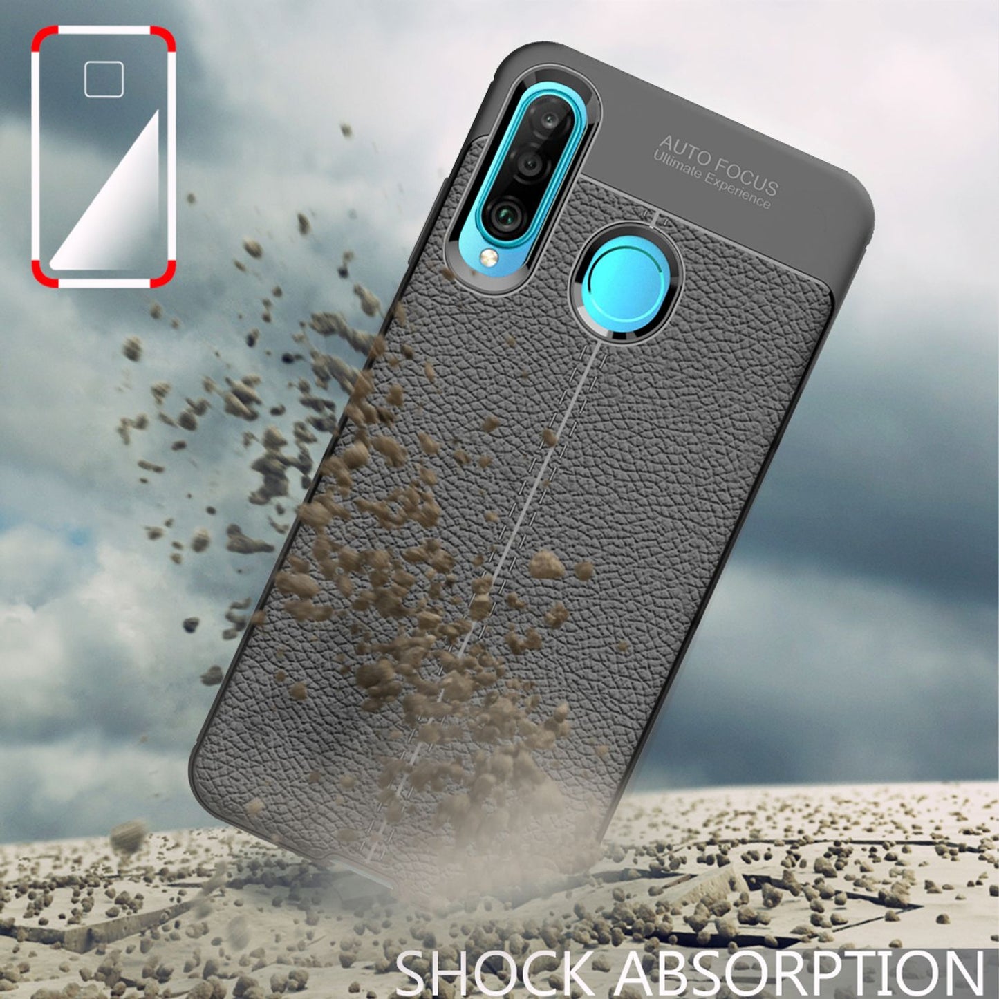 NALIA Phone Case for Huawei P30 Lite, Leather Look, Stylish Phone Case