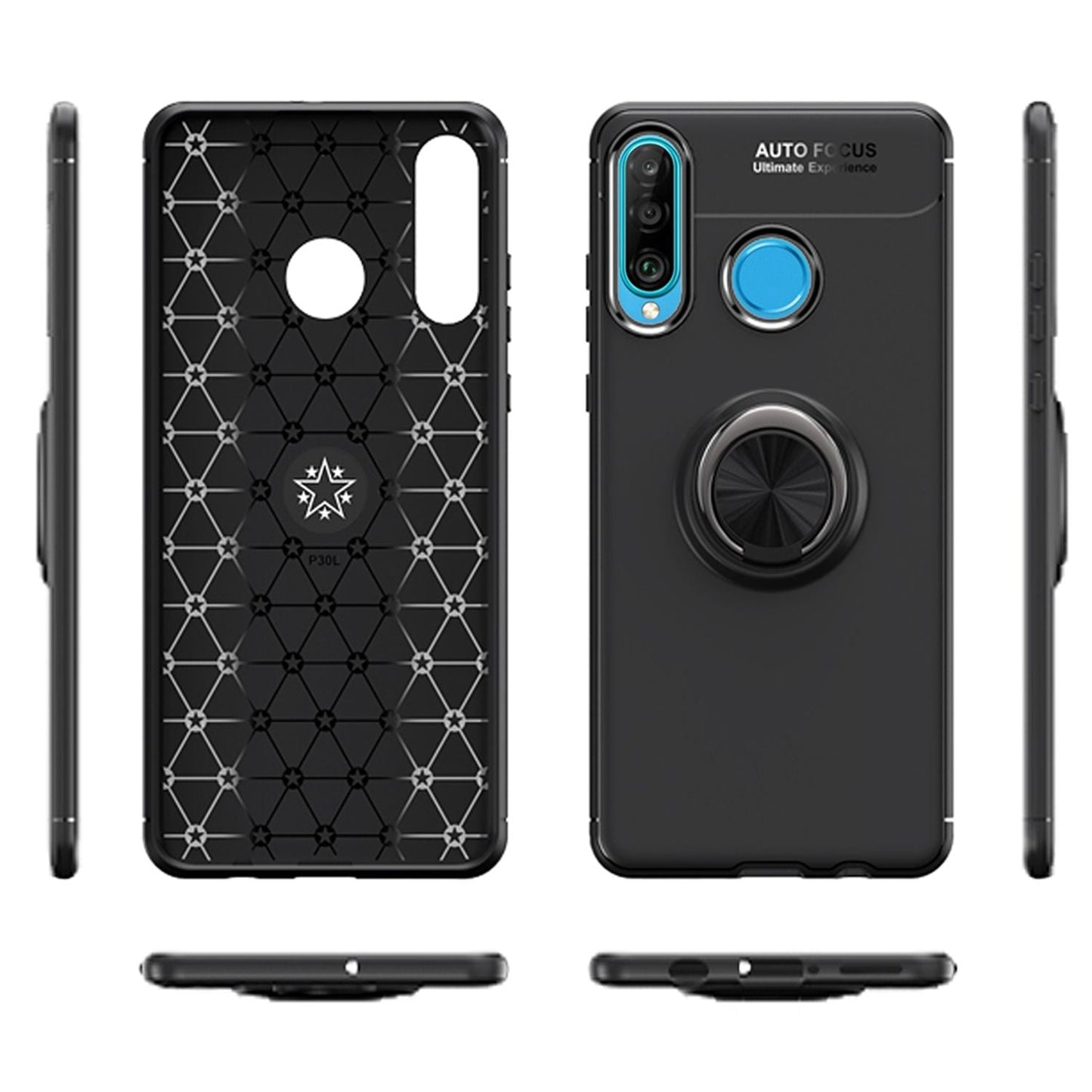 NALIA Ring Case for Huawei P30 Lite, Magnetic Phone Case for Car Mount