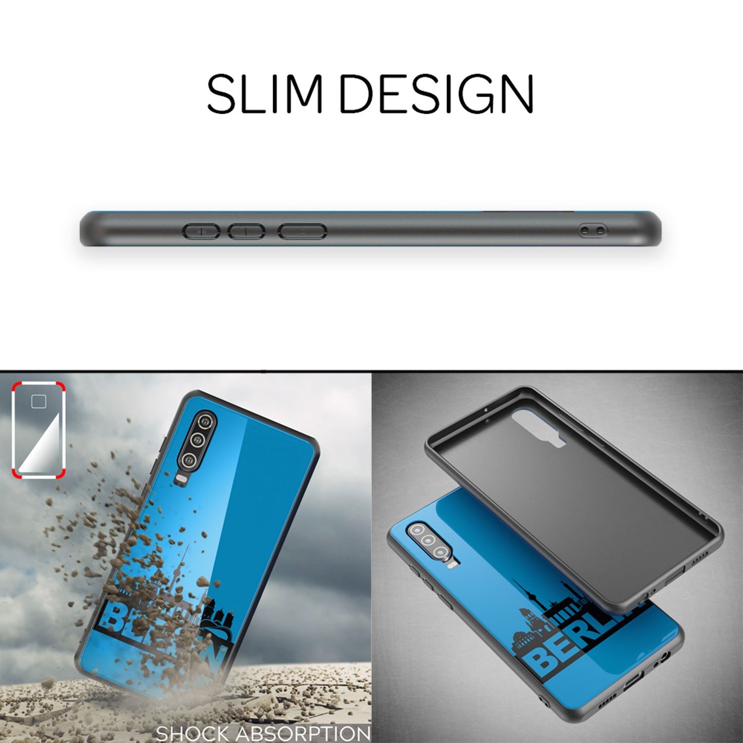 NALIA Motif símahulstur fyrir Huawei P30, hlífðarhulstur, poki, stuðarahulstur