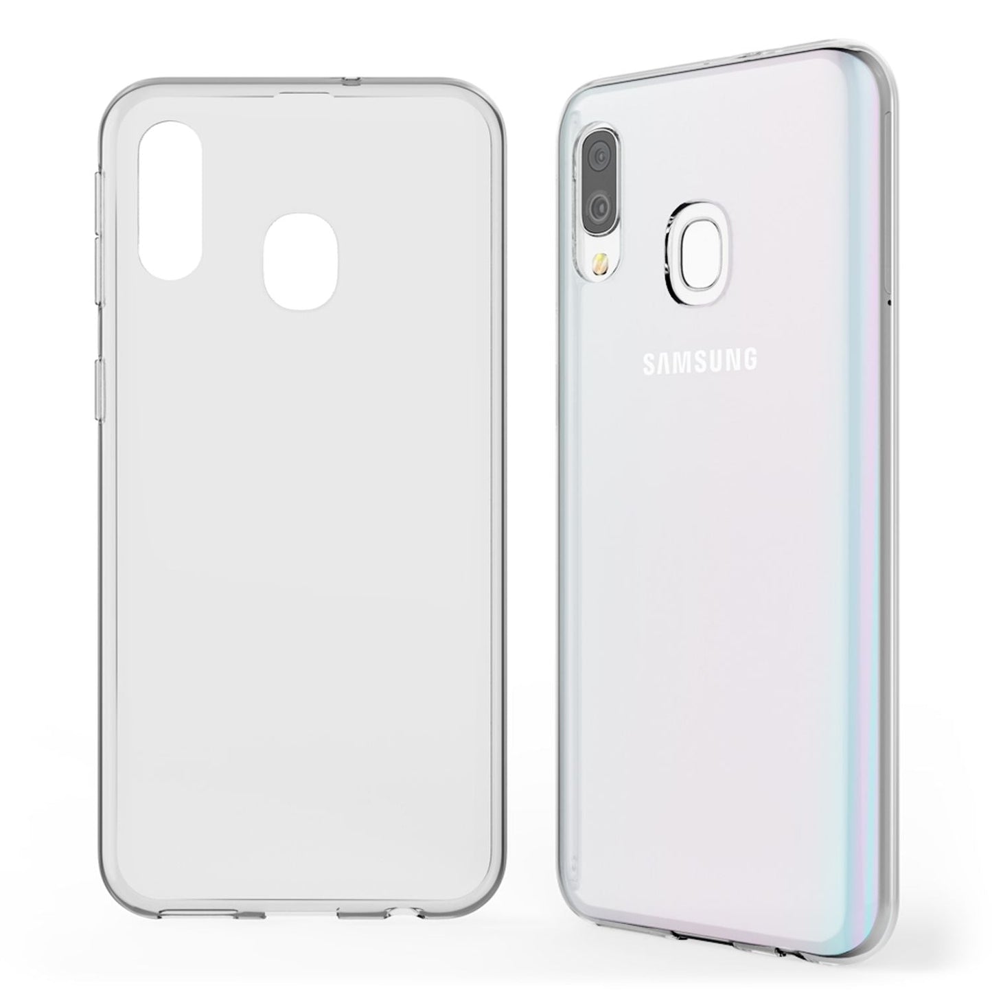 NALIA símahulstur fyrir Samsung Galaxy A40, gegnsætt sílikonhlífðarhulstur