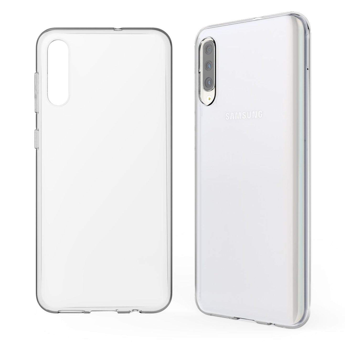 NALIA símahulstur fyrir Samsung Galaxy A70, gegnsætt sílikonhlífðarhulstur