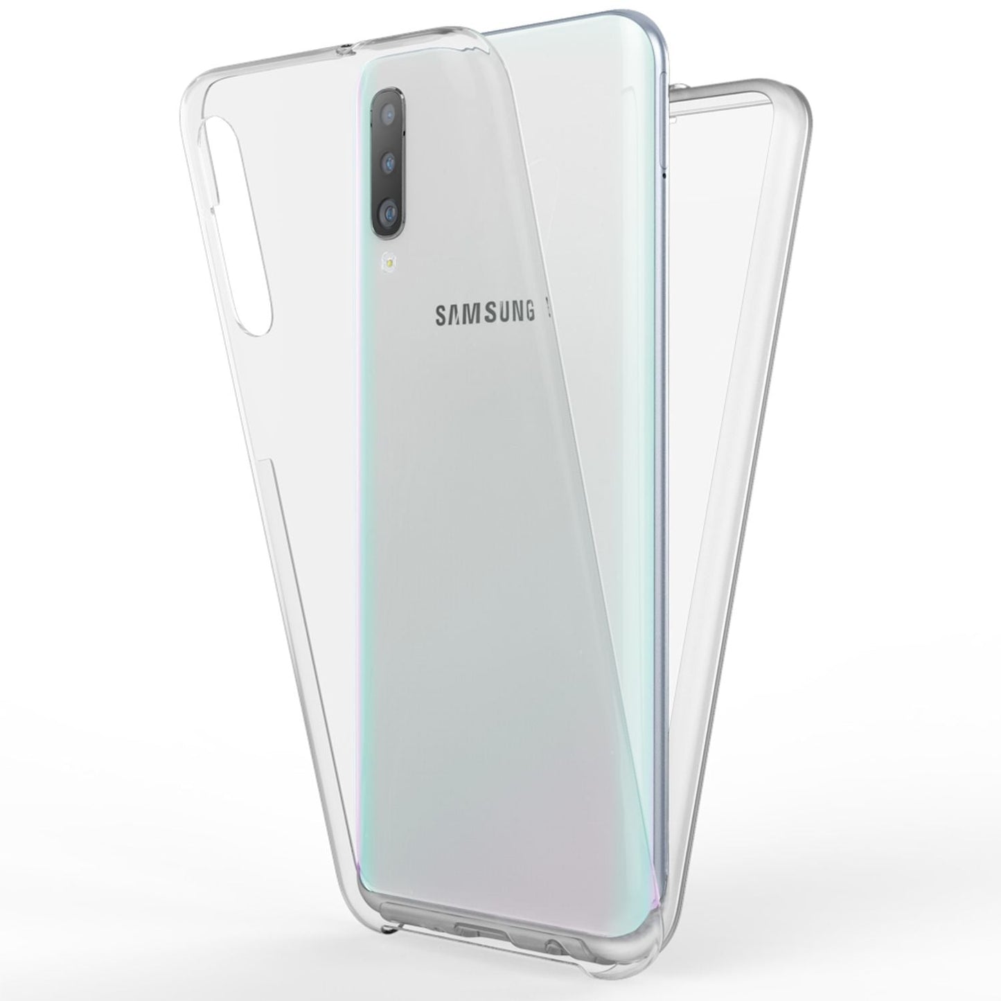 NALIA símahulstur fyrir Samsung Galaxy A50, þunnt hlífðarhulstur með stuðara