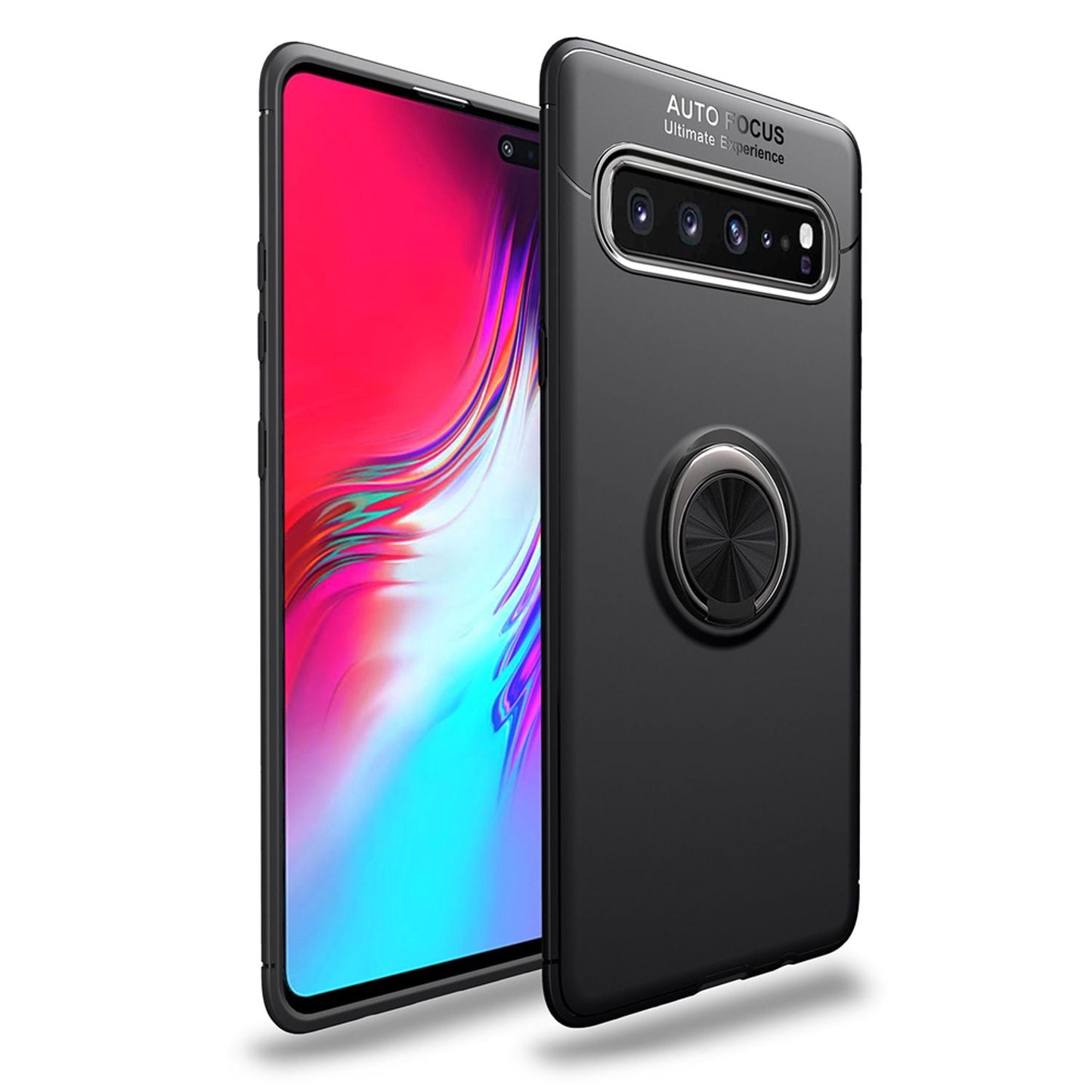 Símahulstur fyrir Samsung S10 5G, 360 gráðu hringlaga hulstur með verndarpoka