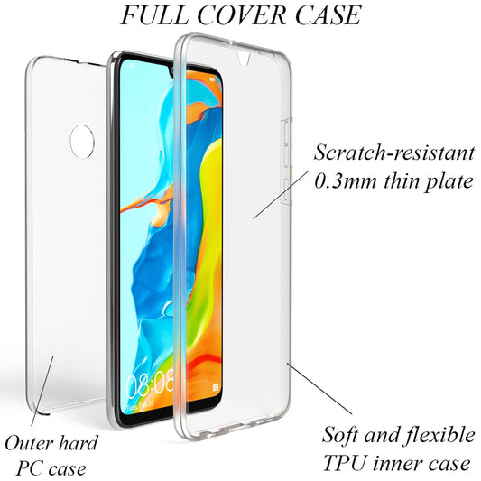 NALIA Phone Case for Huawei P30 Lite, 360 Degree Full-Cover Bumper Case