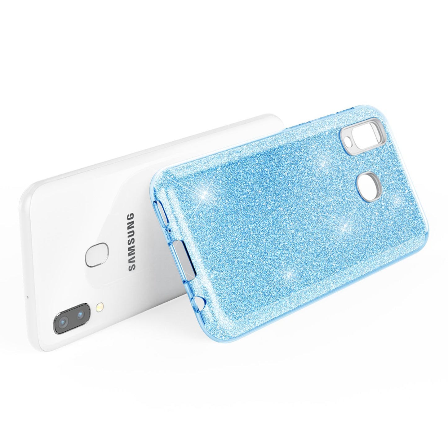 NALIA glitrandi símahulstur fyrir Samsung Galaxy A40, demantsverndandi glitrandi símahulstur