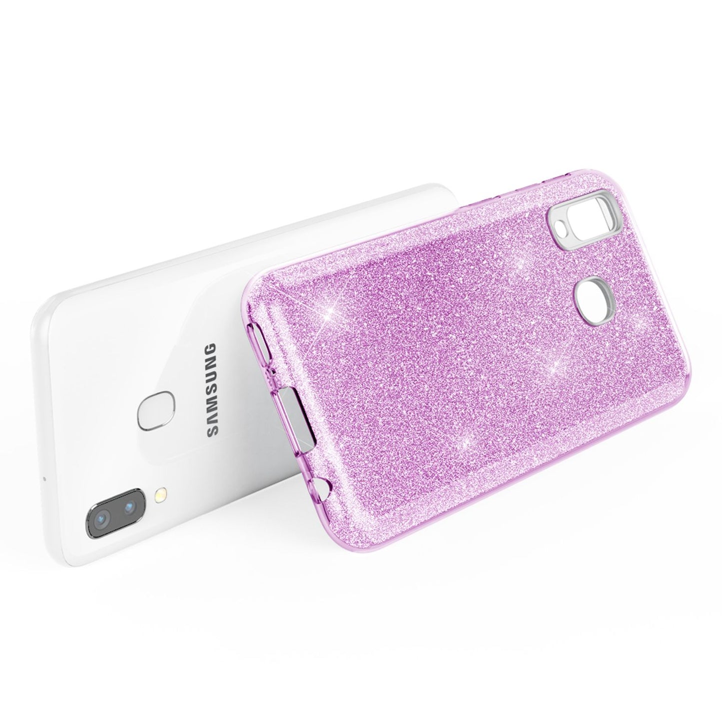 NALIA glitrandi símahulstur fyrir Samsung Galaxy A40, demantsverndandi glitrandi símahulstur