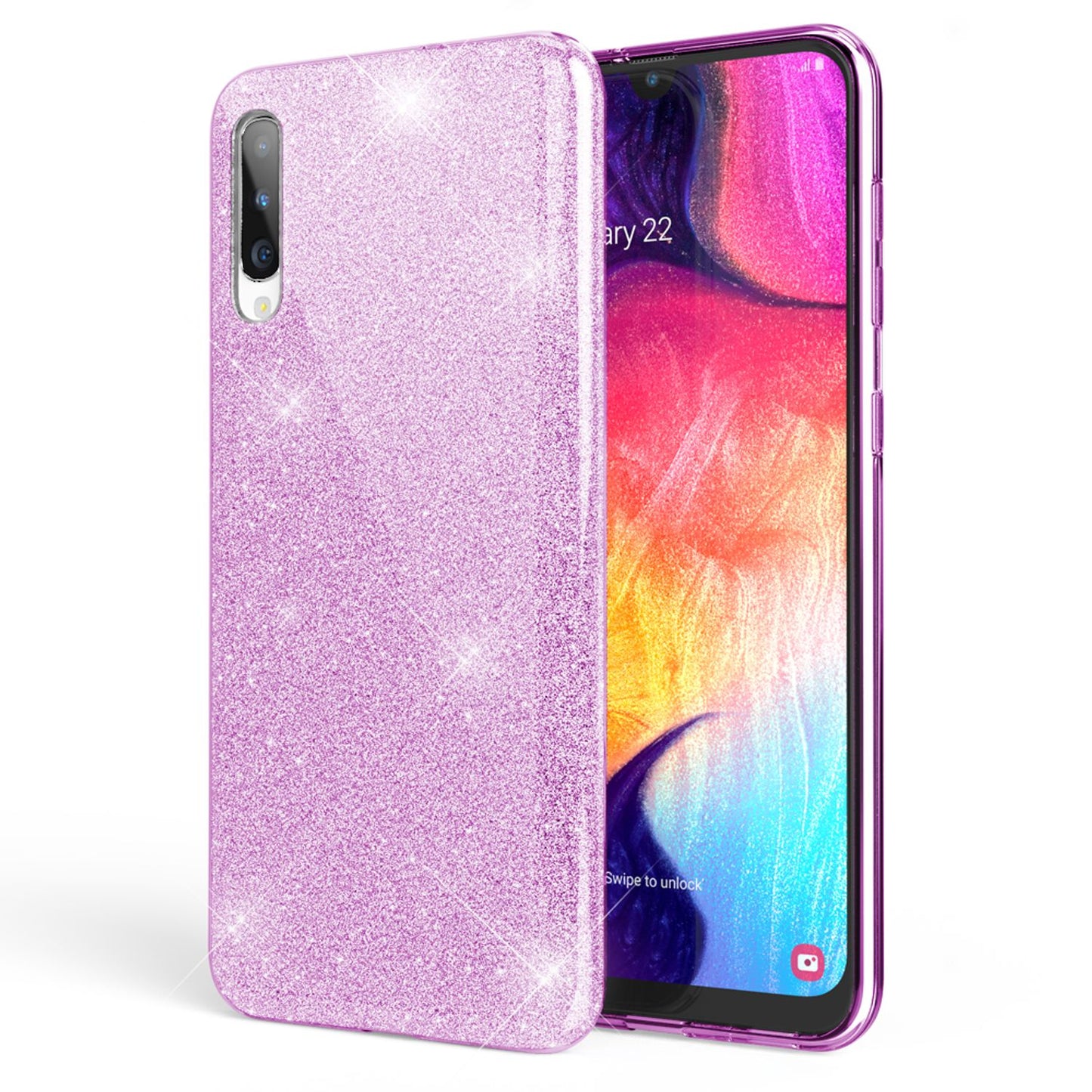 NALIA Glitter Phone Case for Samsung Galaxy A50, Diamond Protective Glitter Phone Case