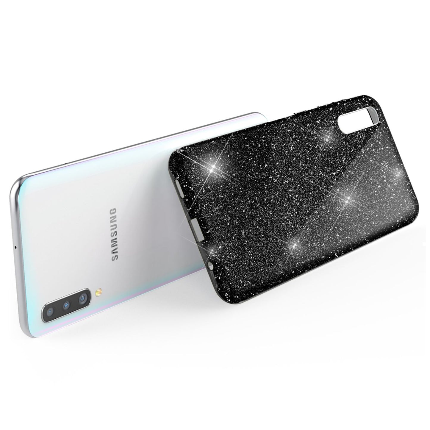 NALIA Glitter Phone Case for Samsung Galaxy A50, Diamond Protective Glitter Phone Case