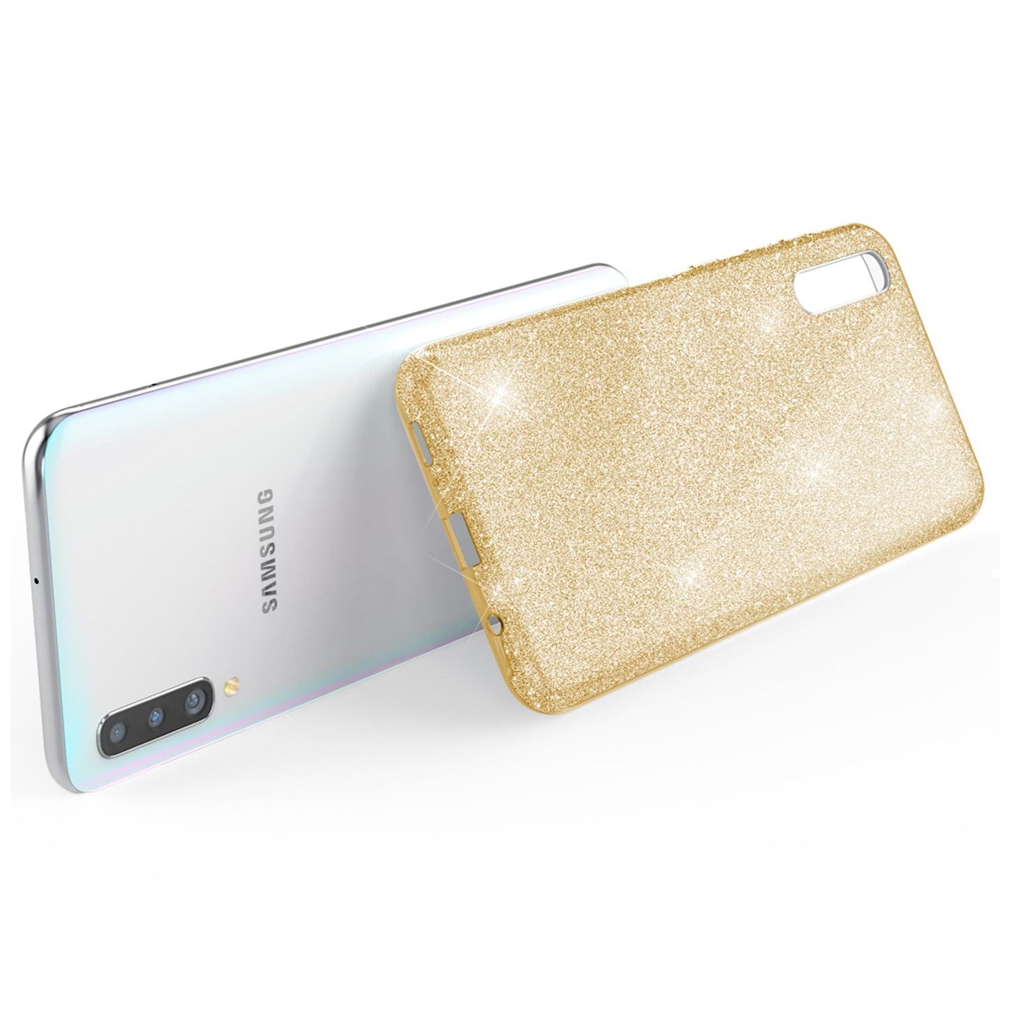 NALIA Glitter Phone Case for Samsung Galaxy A50, Diamond Protective Glitter Phone Case