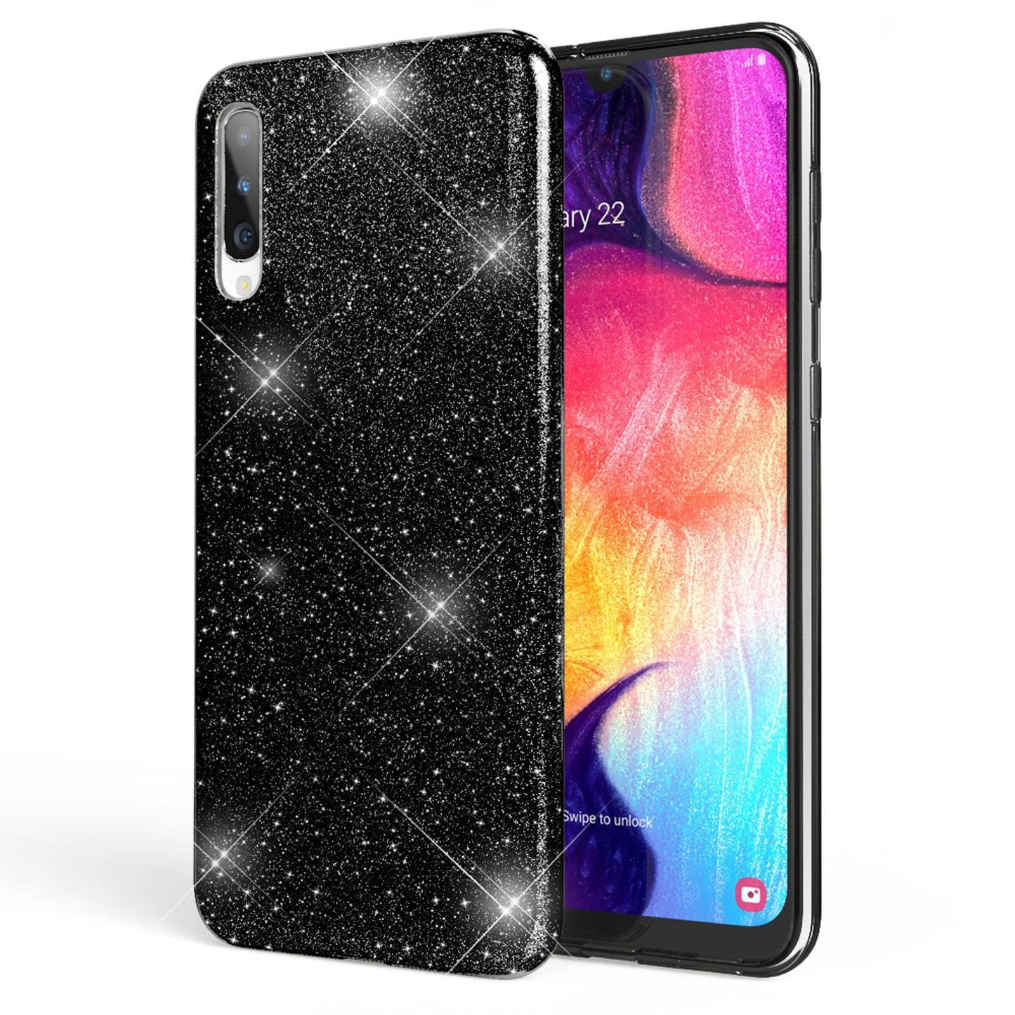 NALIA Glitter Phone Case for Samsung Galaxy A70, Diamond Protective Glitter Phone Case