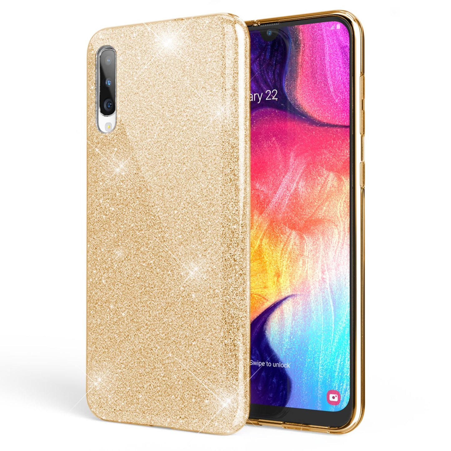 NALIA Glitter Phone Case for Samsung Galaxy A70, Diamond Protective Glitter Phone Case