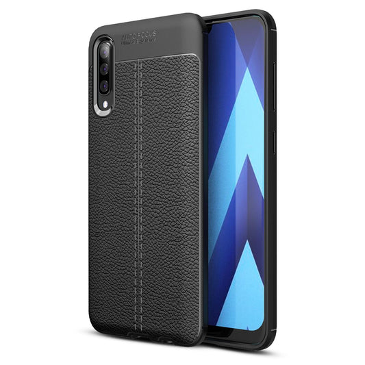 NALIA Leather Look Phone Case for Samsung Galaxy A70, Cover Case Protective Bumper