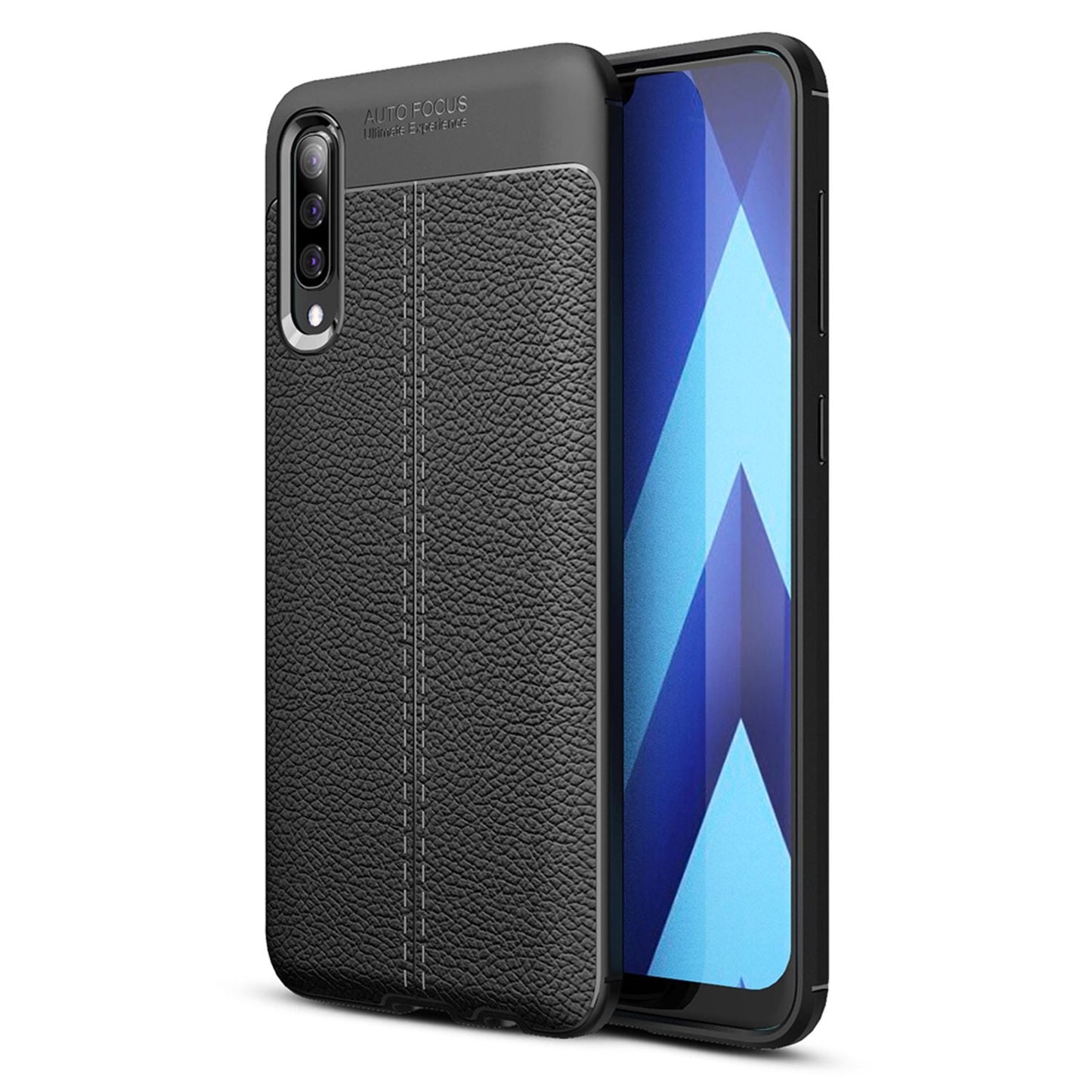 NALIA Leather Look Phone Case for Samsung Galaxy A50, Protective Case Cover Bumper