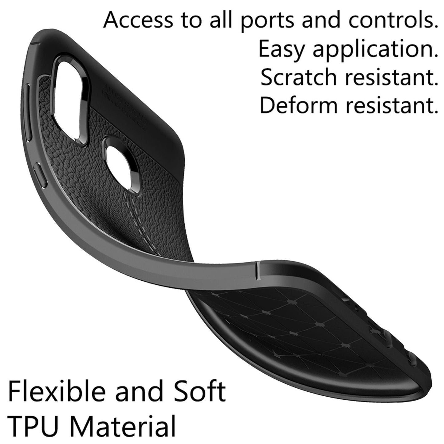 NALIA leðurlíkt símahulstur fyrir Samsung Galaxy A40, verndandi stuðarahulstur