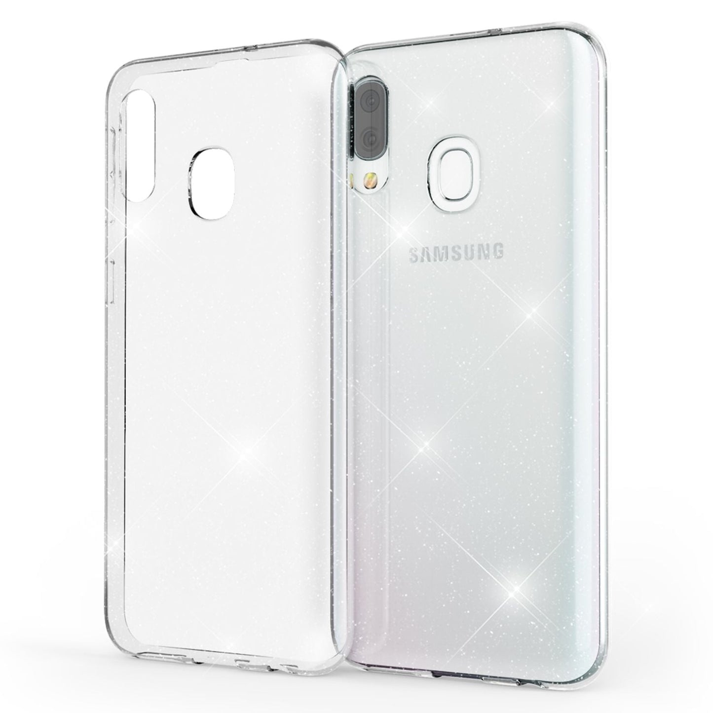 NALIA Glitter Phone Case for Samsung Galaxy A40, Protective Case Cover Pouch