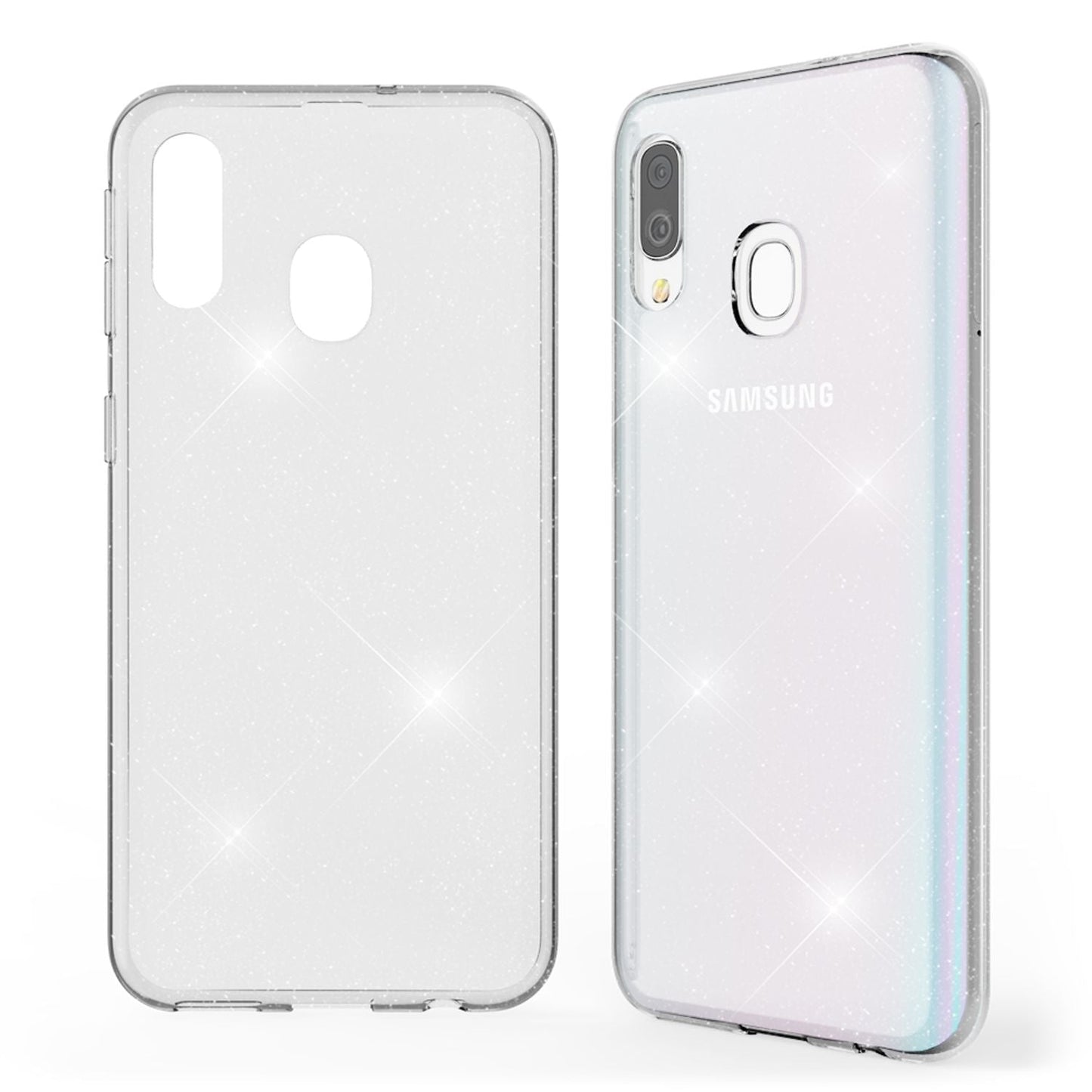 NALIA Glitter Phone Case for Samsung Galaxy A40, Protective Case Cover Pouch