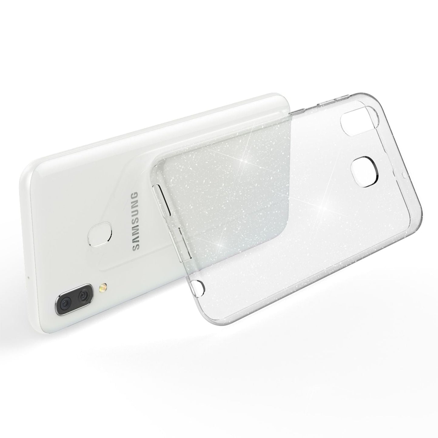 NALIA Glitter Phone Case for Samsung Galaxy A20e, Protective Case Cover Pouch