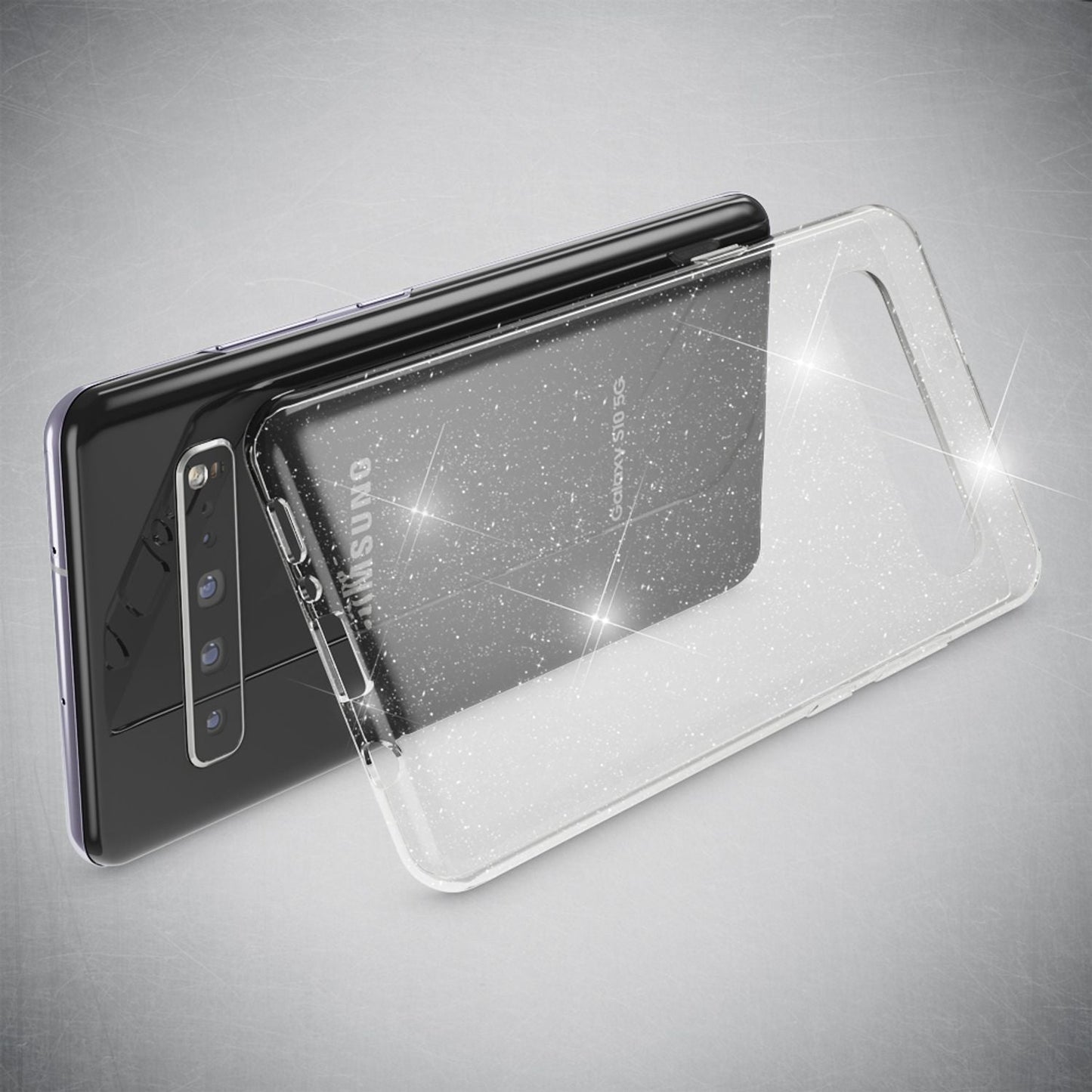 NALIA Glitter Phone Case for Samsung Galaxy S10 5G, Protective Case Cover Bag