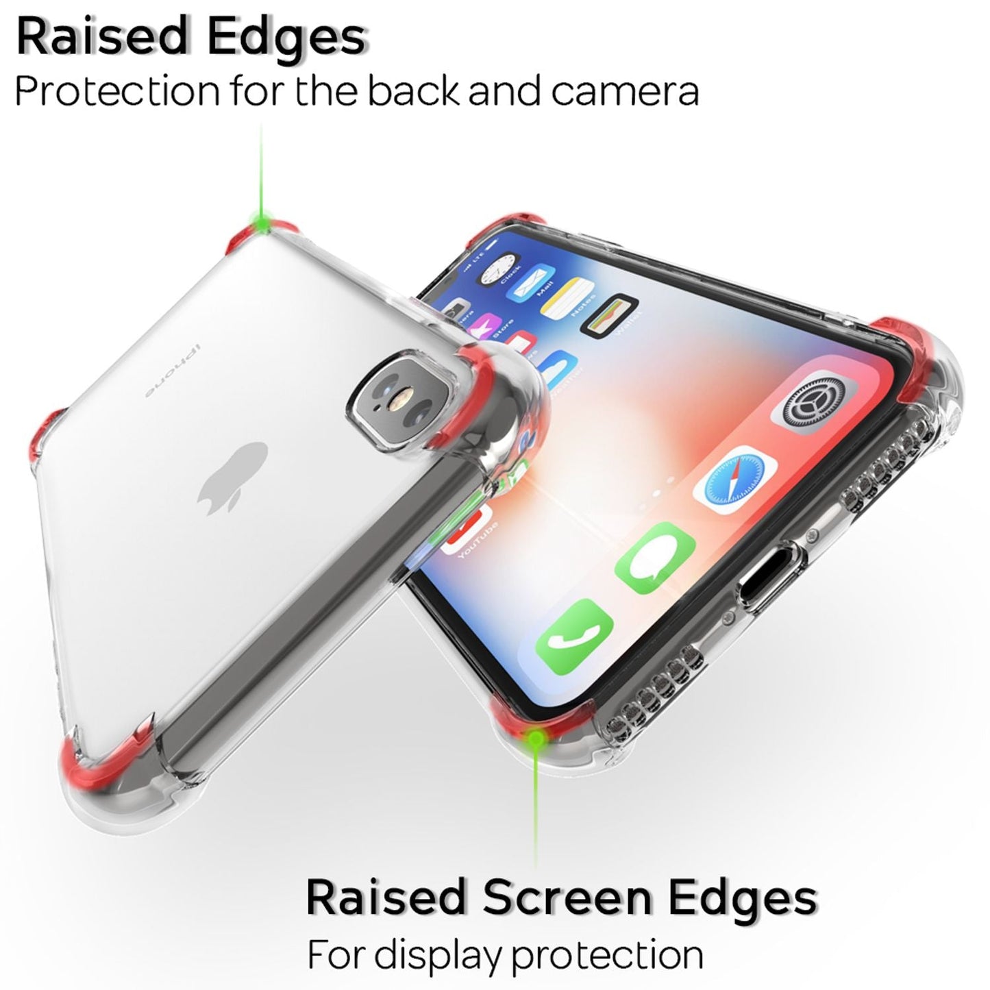 NALIA Glitter Phone Case for iPhone XS Max, Protective Case Cover Phone Bumper Case