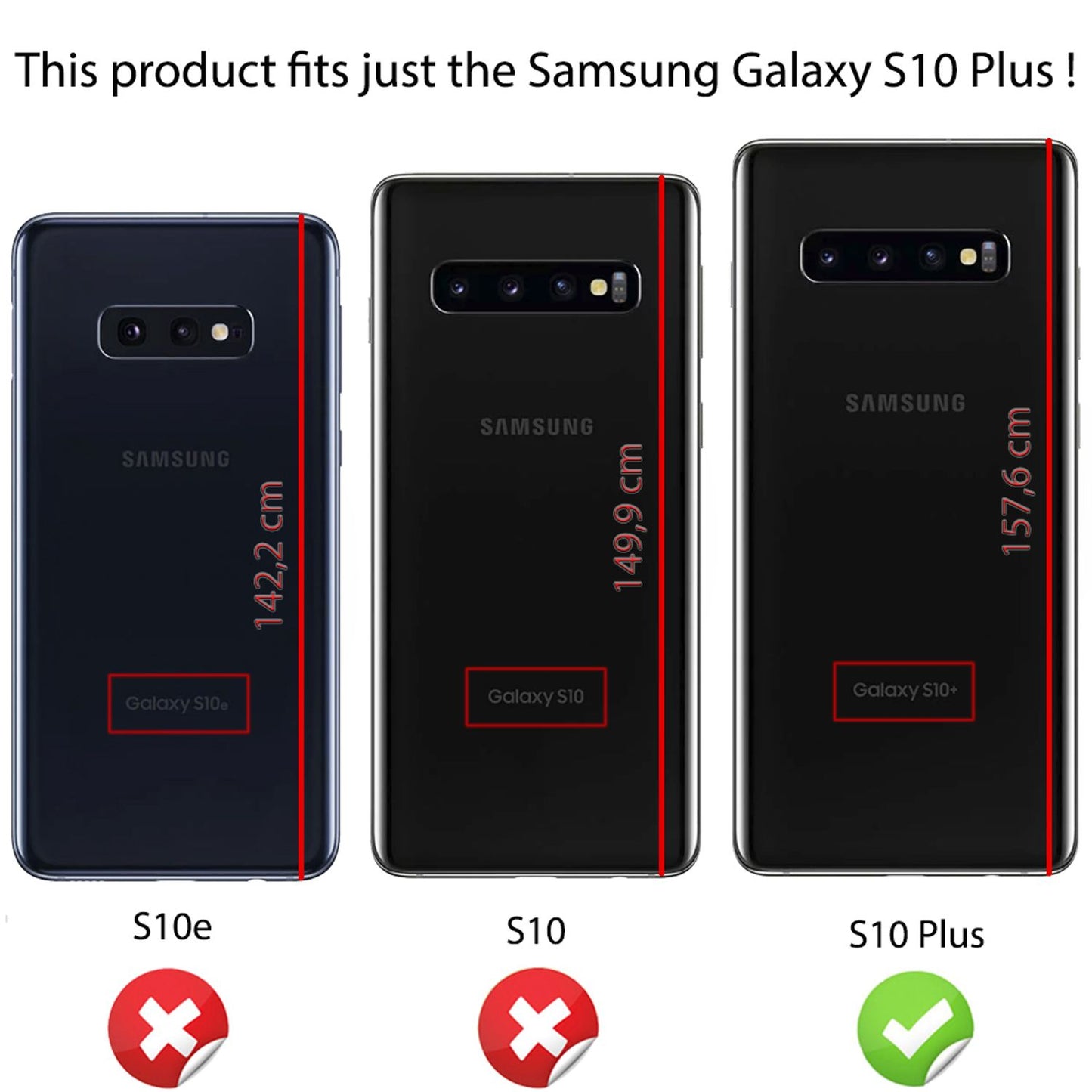 NALIA Ring símahulstur fyrir Samsung Galaxy S10 Plus, glerskjávörn