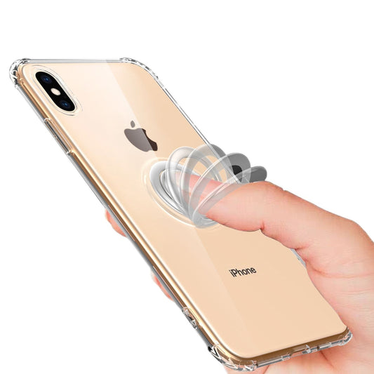 NALIA Pop-Up Ring hulstur fyrir iPhone XS Max, 360° símahlíf með poka
