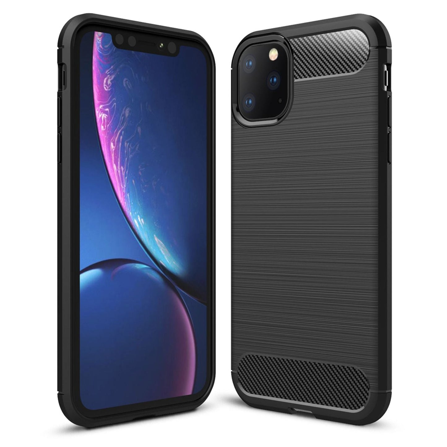 NALIA Phone Case for Apple iPhone 11 Pro Max, Carbon Fiber Stylish Phone Case