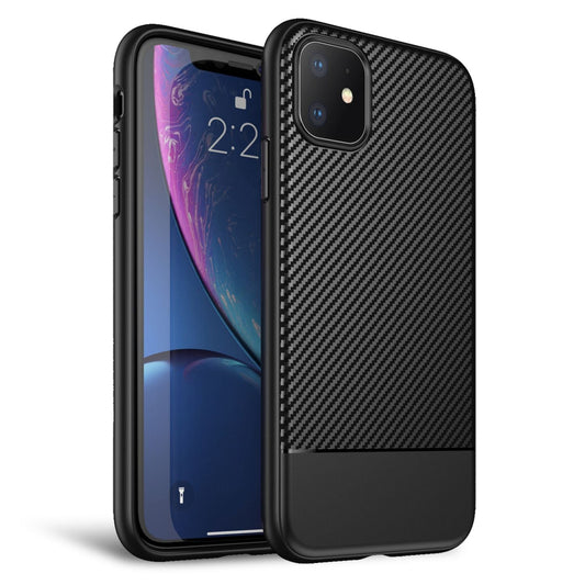 NALIA Carbon Look Phone Case for iPhone 11, TPU Case Cover Bumper Protection