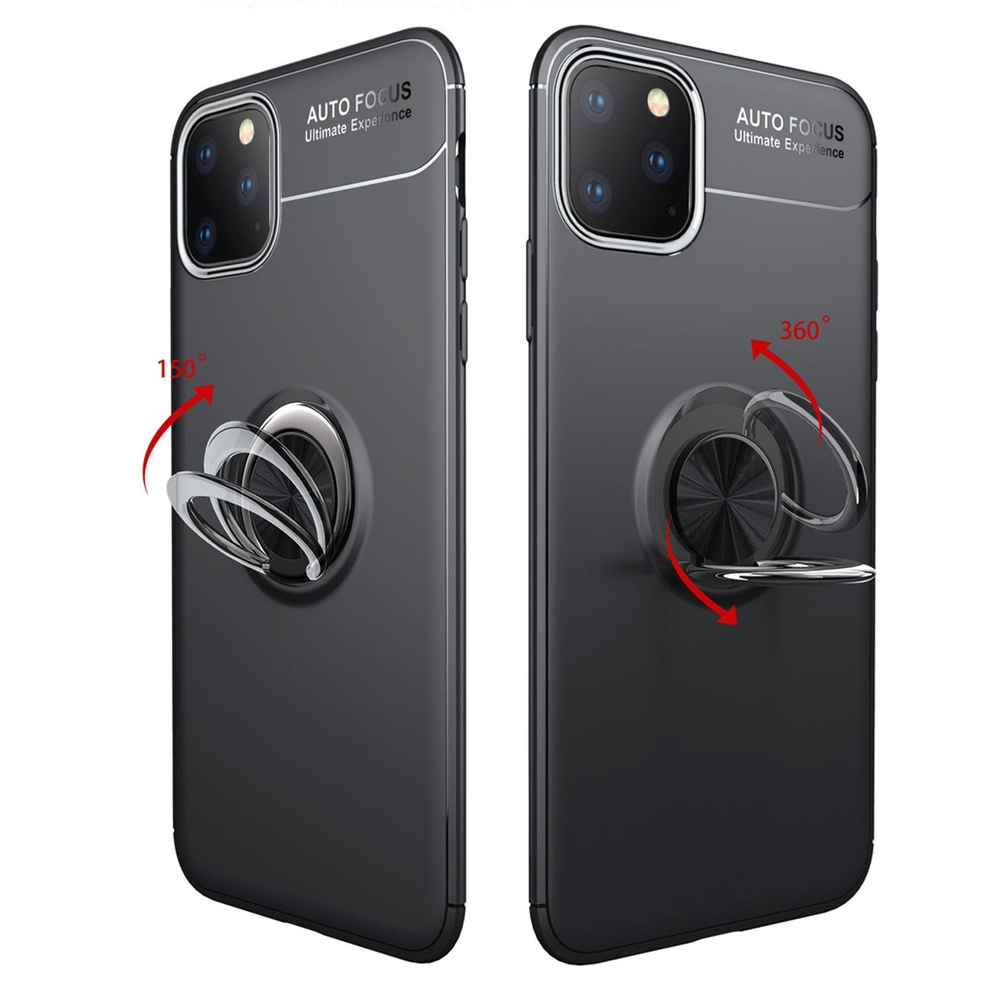 NALIA Ring Case for iPhone 11 Pro Max, Protective Cover Magnetic Silicone Case
