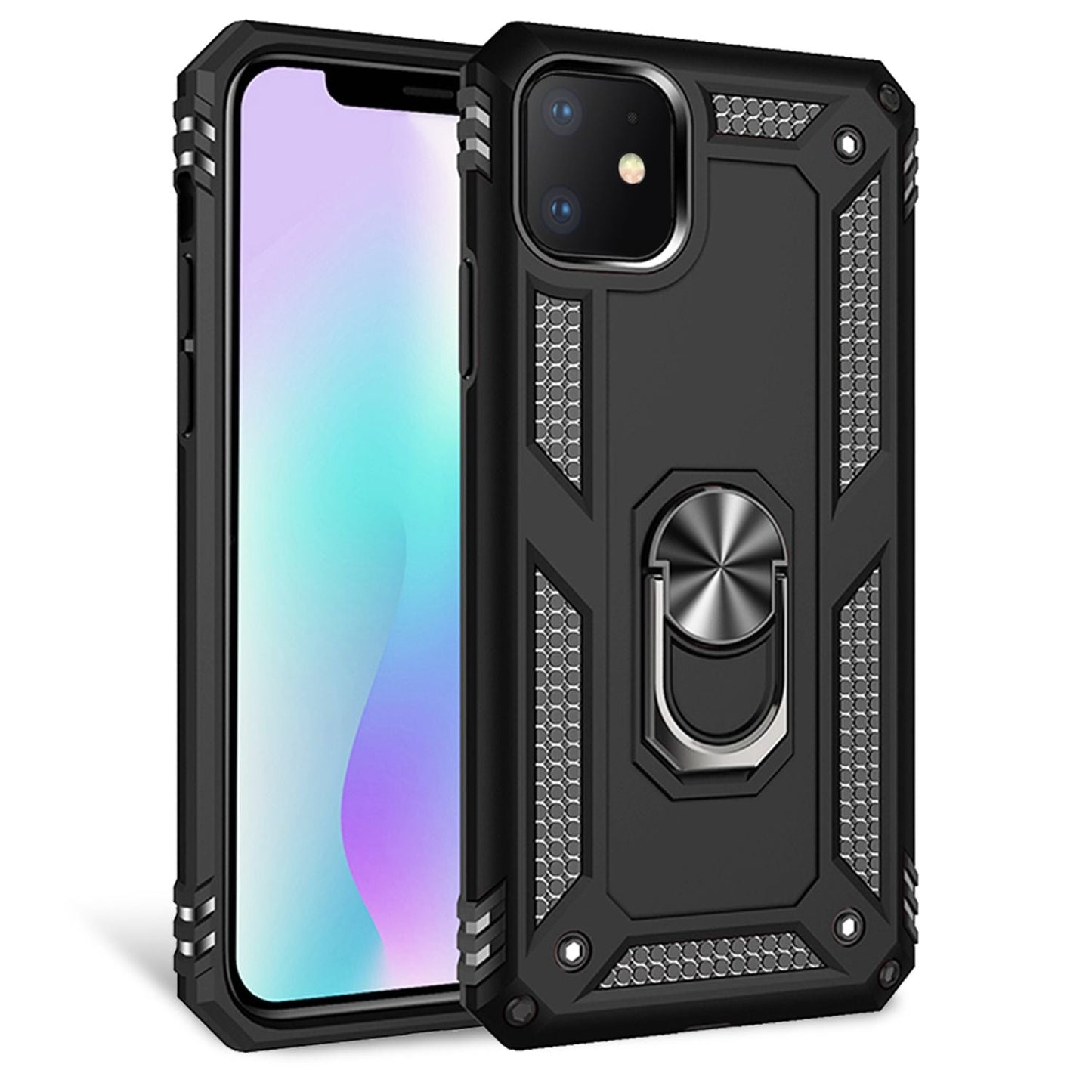 NALIA Ring Handy Hülle für iPhone 11, 360 Grad Schutz Case Cover Tasche Etui