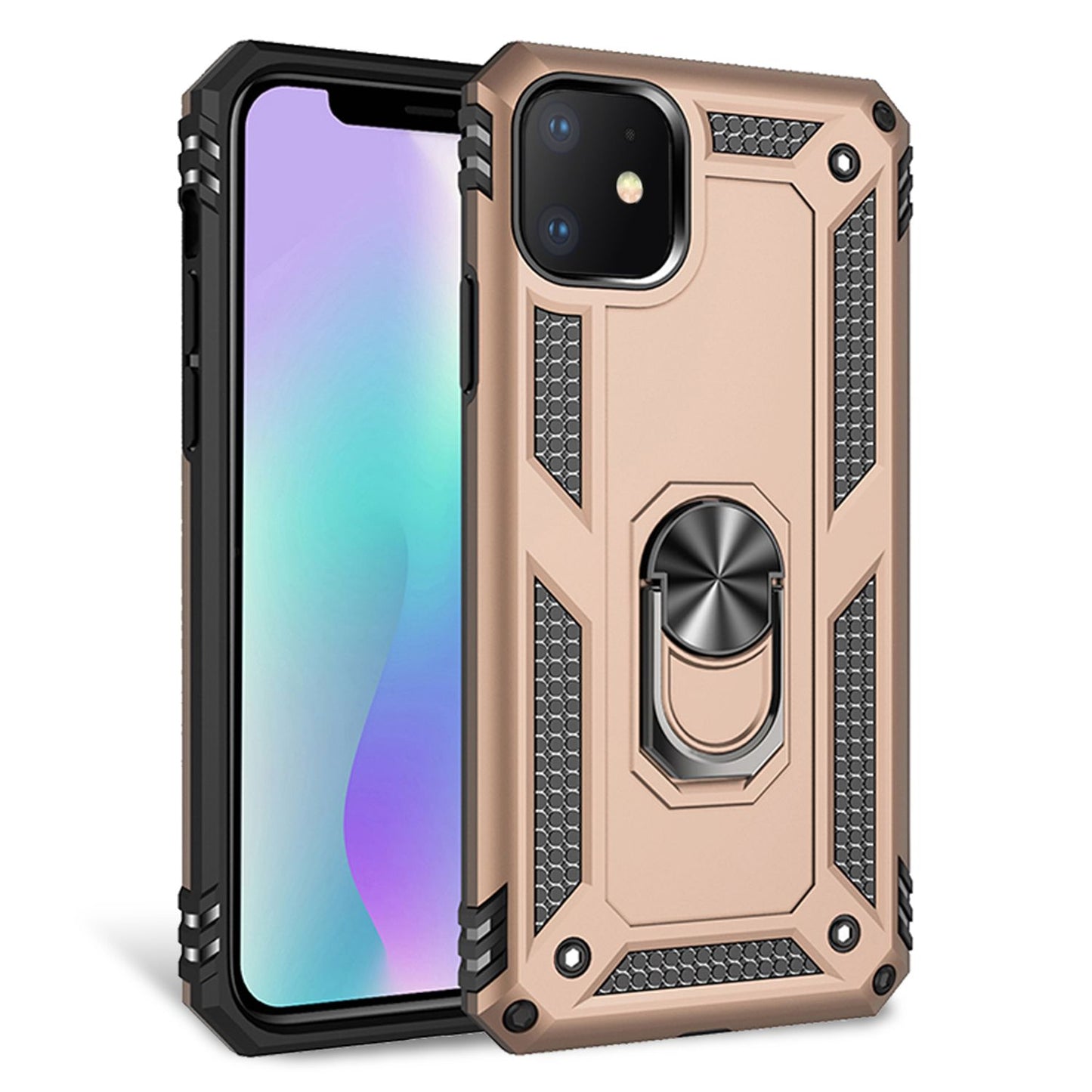 NALIA Ring Handy Hülle für iPhone 11, 360 Grad Schutz Case Cover Tasche Etui