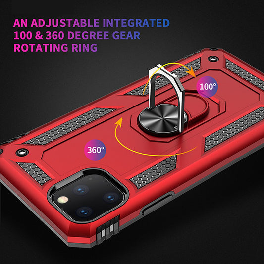 NALIA Ring símahulstur fyrir iPhone 11 Pro Max, 360 gráðu verndandi hulstur