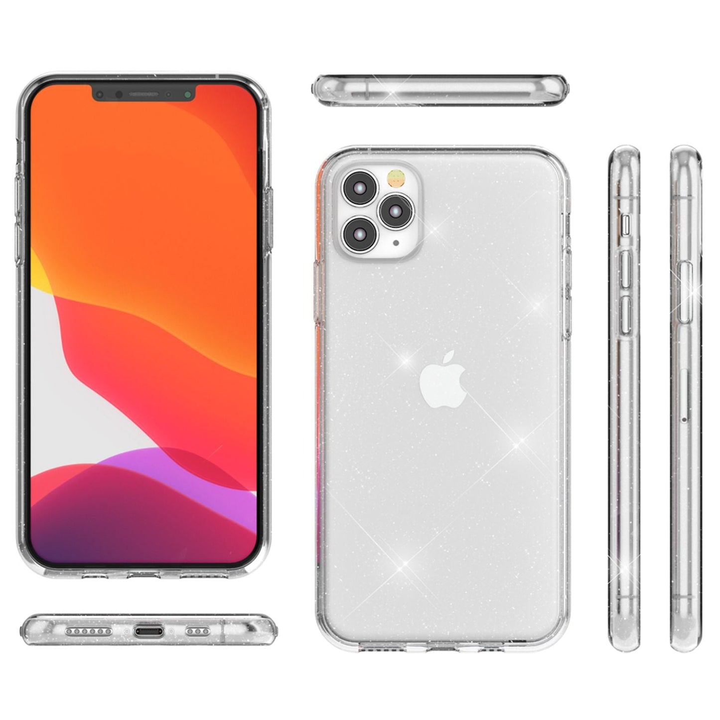 NALIA Glitter Phone Case for iPhone 11 Pro Max, Protective Case Cover Bumper
