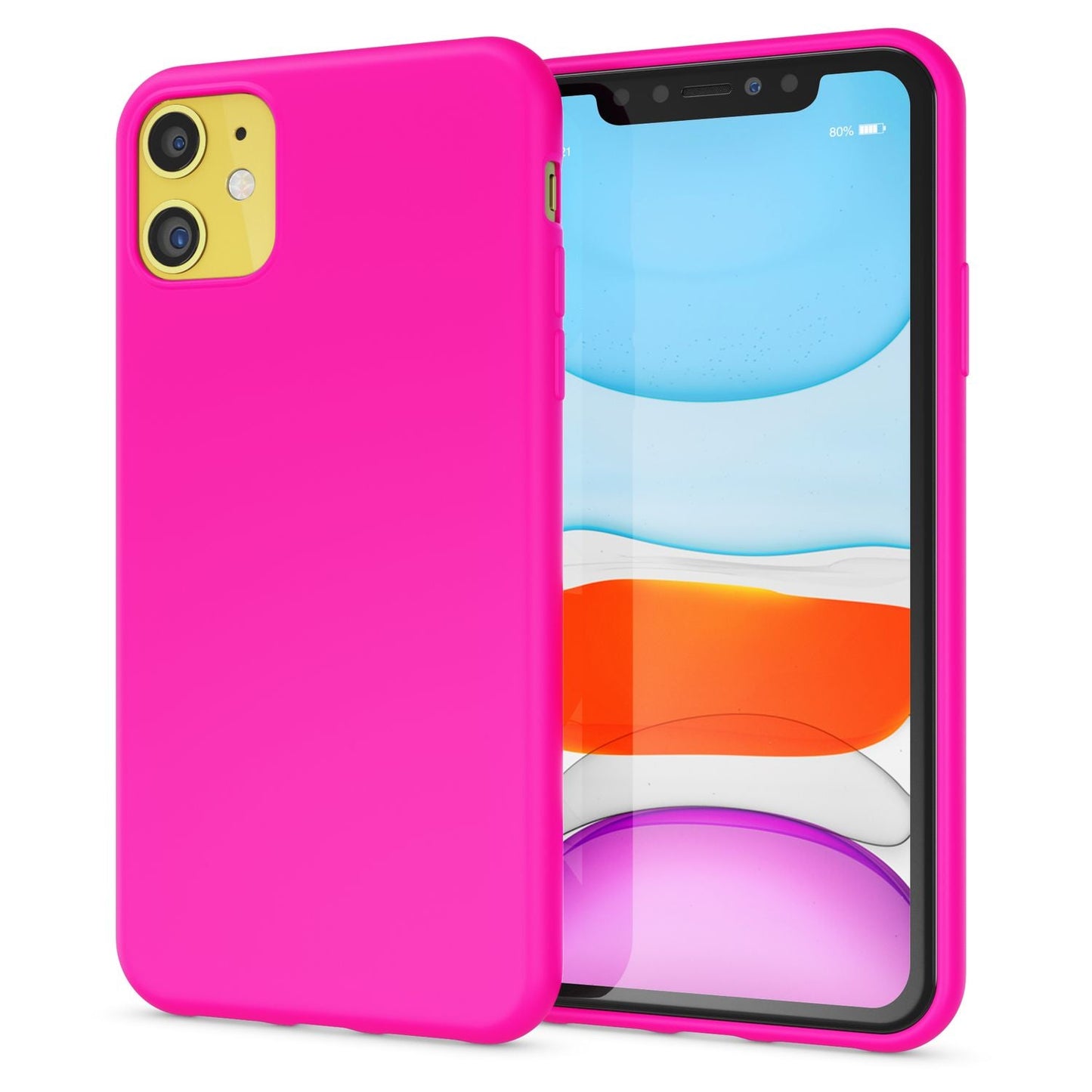 NALIA Neon Phone Case for iPhone 11, Soft Case &amp; Silicone Bumper Cover Protection