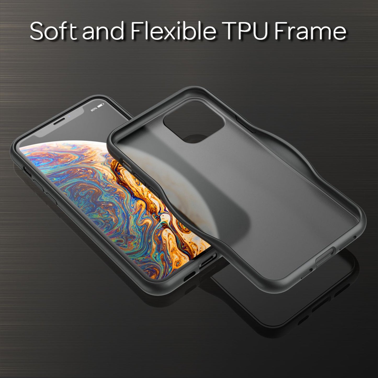 NALIA Phone Case for iPhone 11 Pro, Hard Case &amp; Silicone Bumper Cover Protection