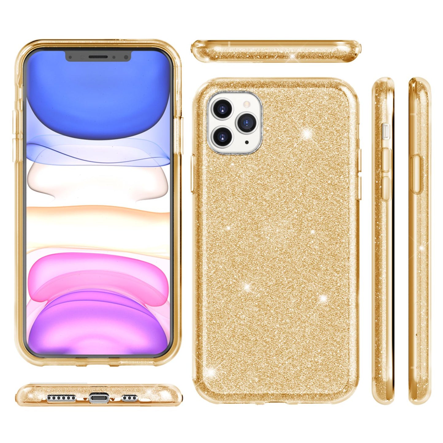 NALIA Glitter Phone Case Compatible with iPhone 11 Pro Max, Diamond Glitter Phone Case Bling