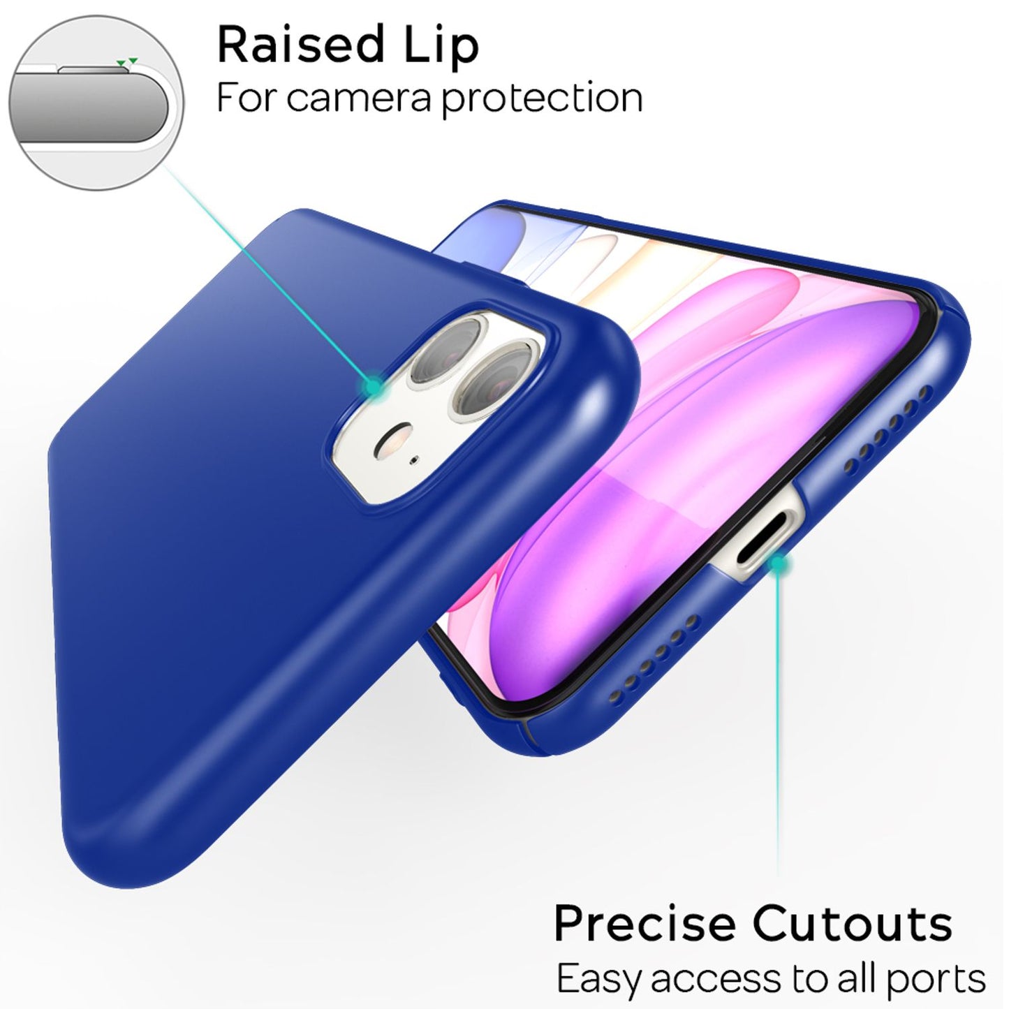 NALIA Phone Case for iPhone 11, Protective Case Cover Bag Bumper Case Shell