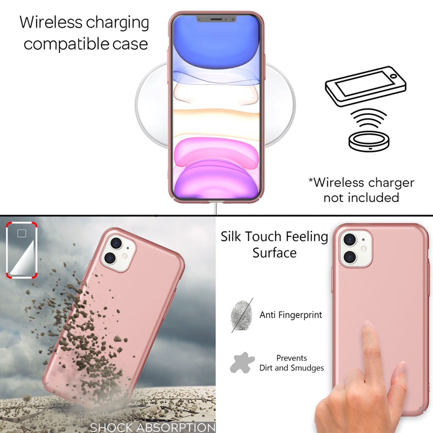 NALIA Phone Case for iPhone 11, Protective Case Cover Bag Bumper Case Shell