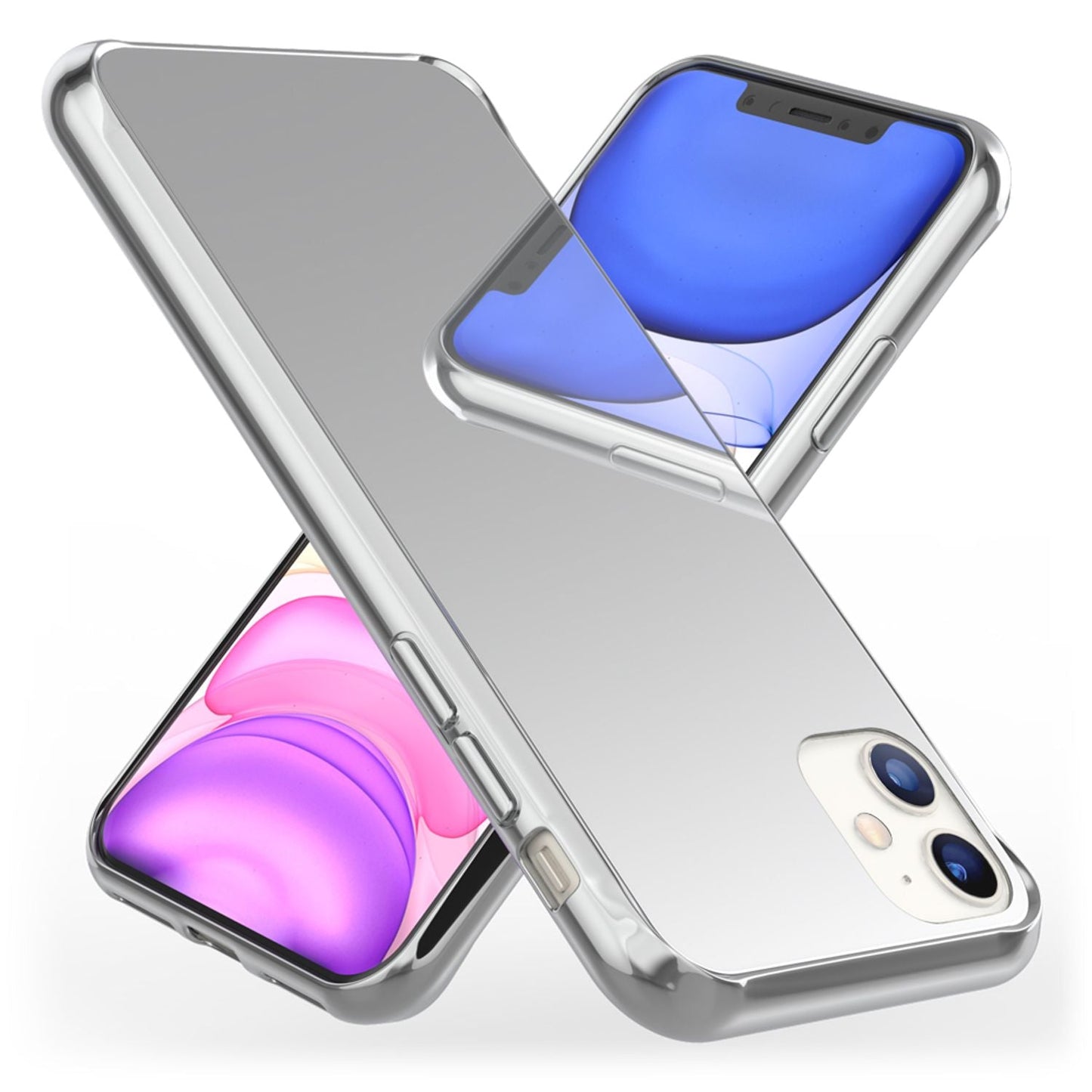 NALIA spegilglerhulstur fyrir iPhone 11, 9H hertu hulstri