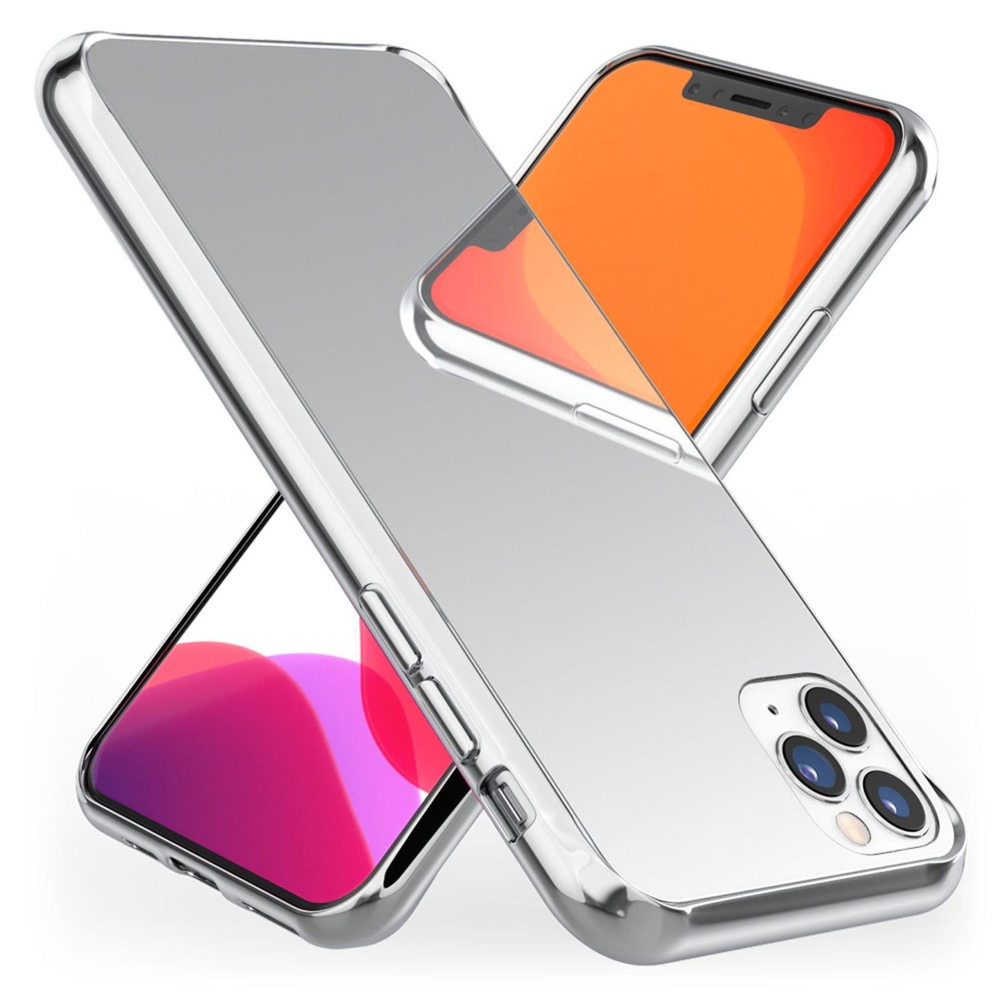 NALIA Mirror Tempered Glass Case for iPhone 11 Pro, 9H Tempered Cover