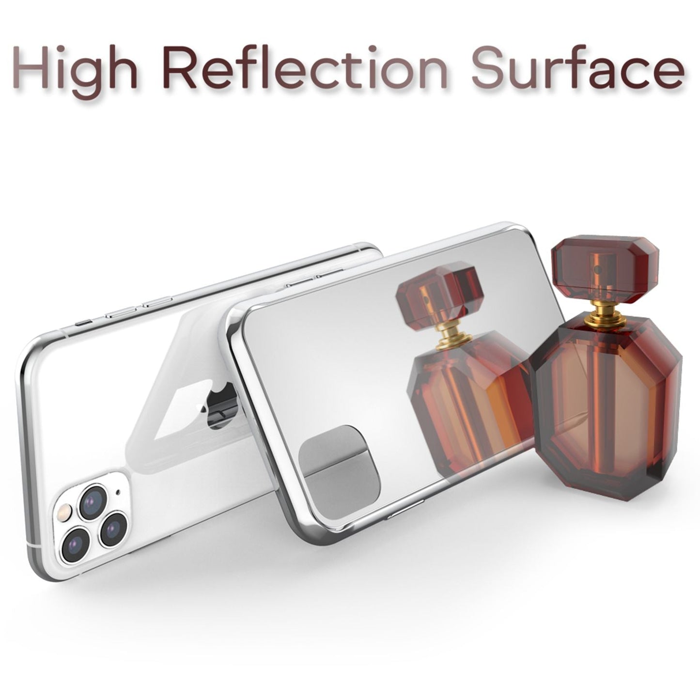 NALIA Mirror Tempered Glass Case for iPhone 11 Pro, 9H Tempered Cover