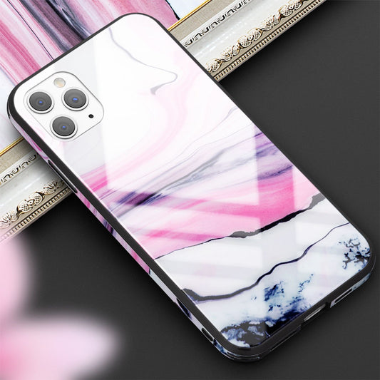 NALIA Tempered Glass Phone Case for iPhone 11 Pro Max, Marble Design Case Cover