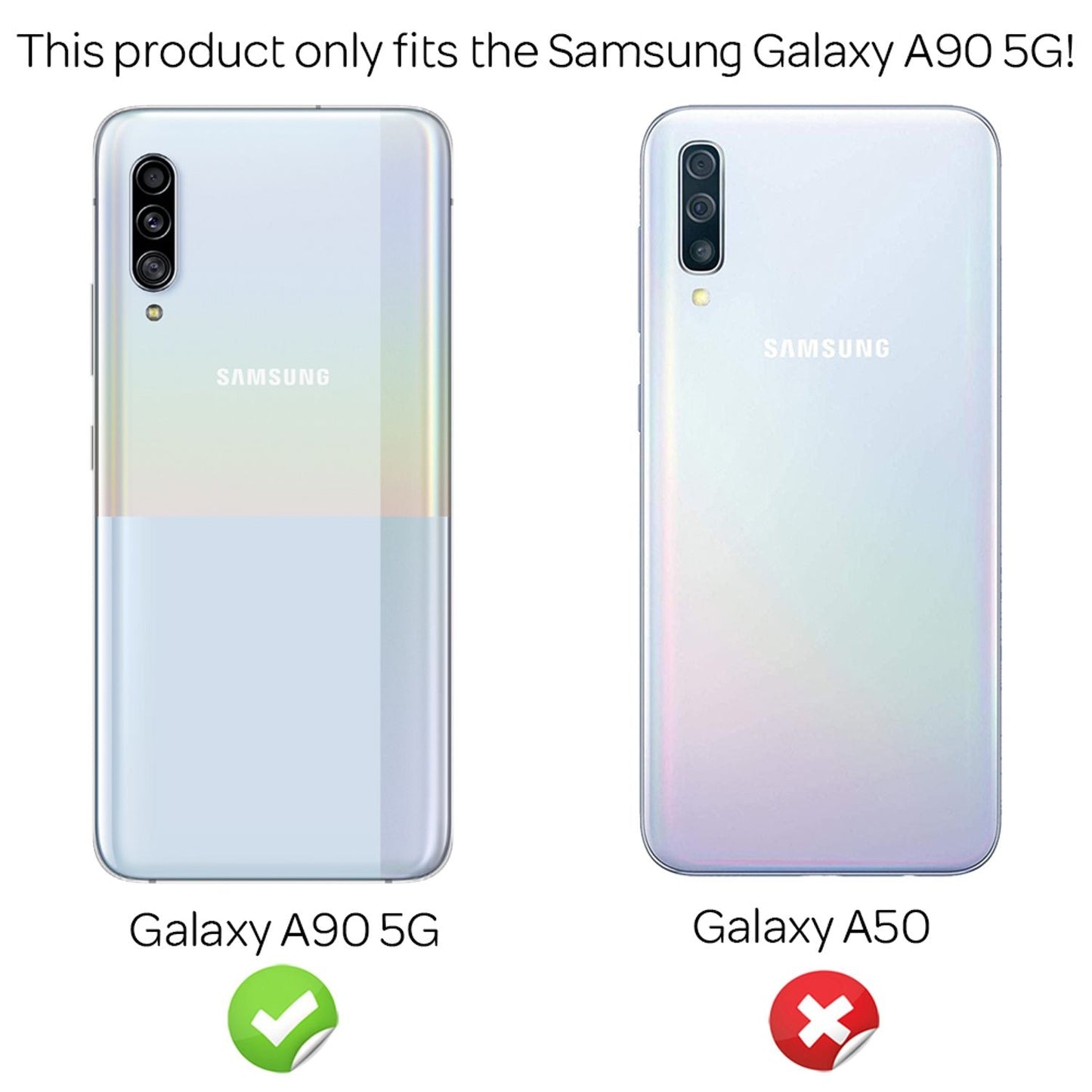 NALIA Símahulstur með kolefnisútliti fyrir Samsung Galaxy A90 5G, sílikon bakhlið