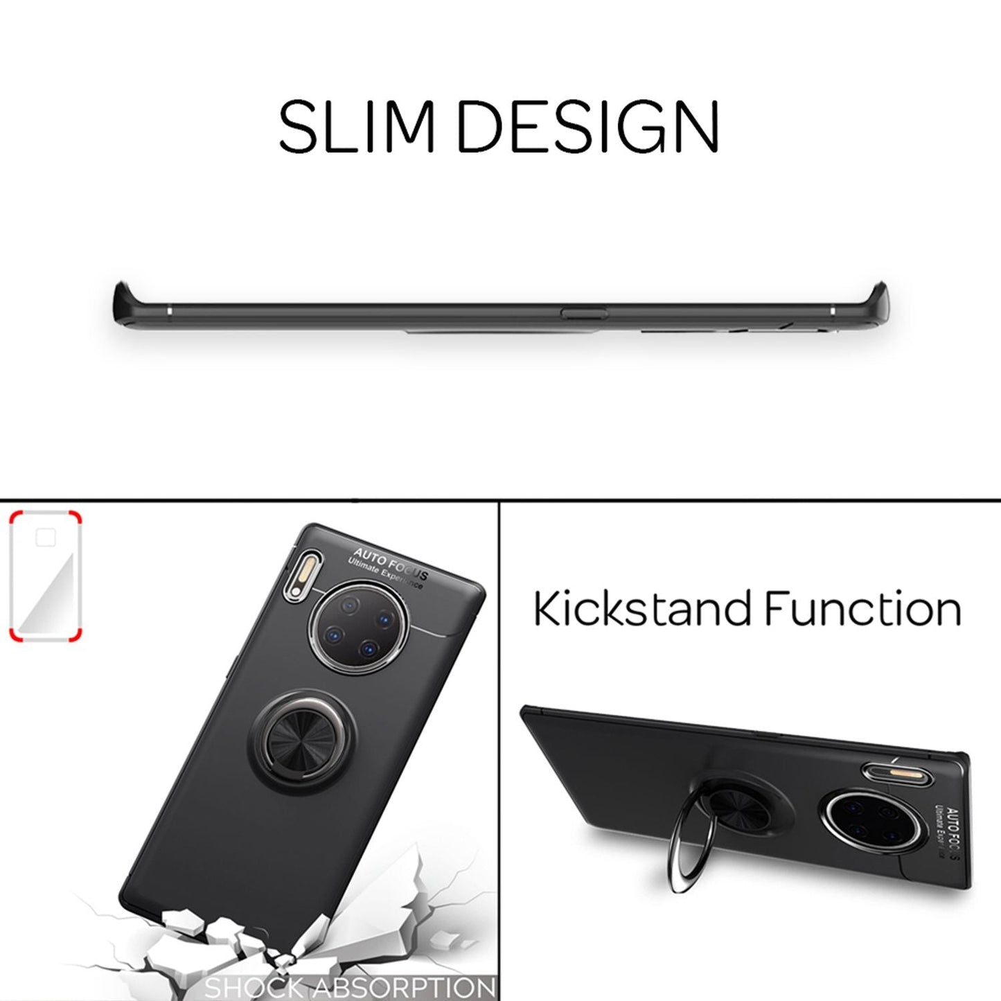 NALIA Ring símahulstur fyrir Huawei Mate 30 Pro / Mate 30 Pro 5G símahulstur með festi